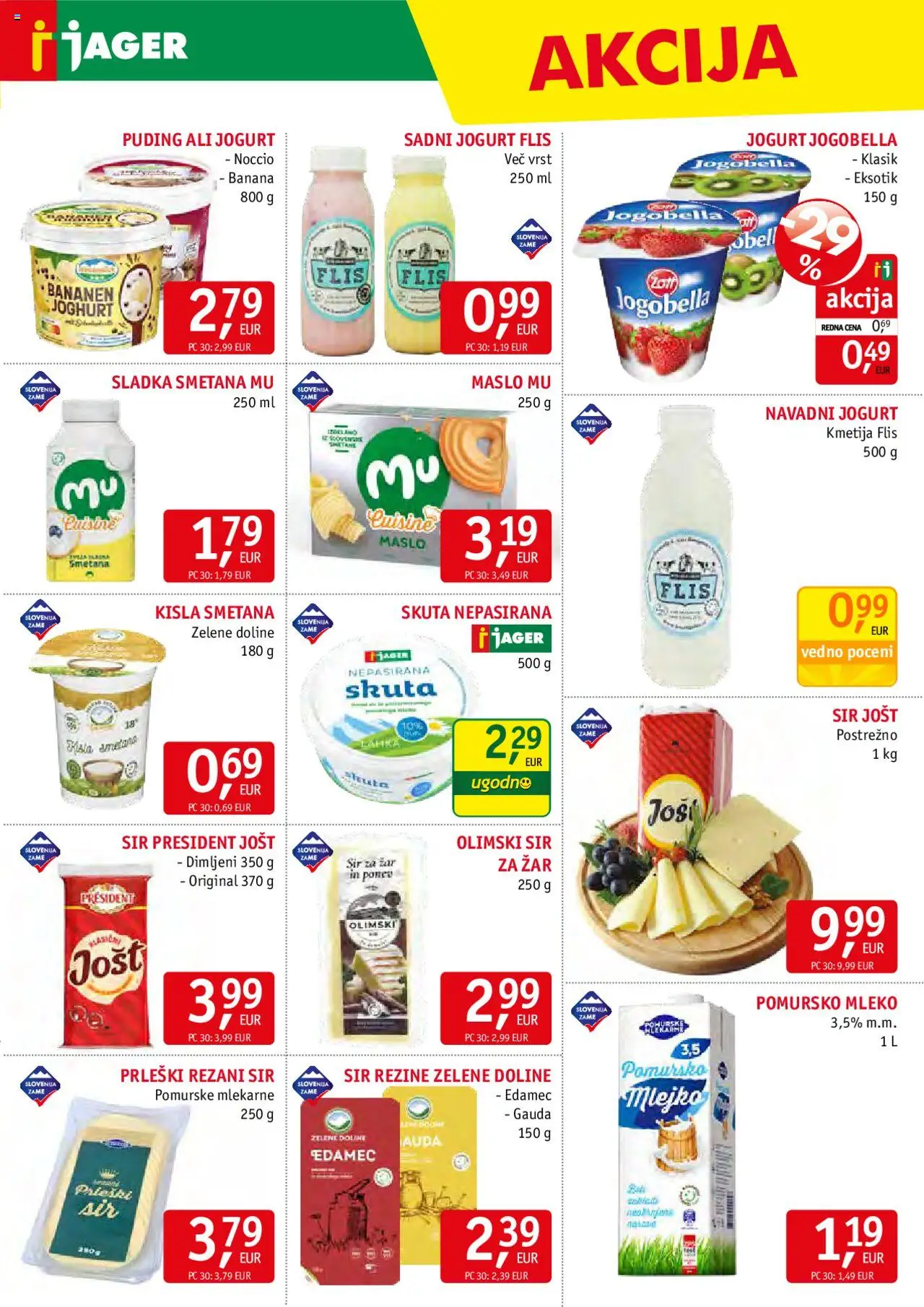 Jager katalog │ velja od 16.07.2025 | Stran: 5 | Izdelki: Maslo, Sir, Smetana, Skuta