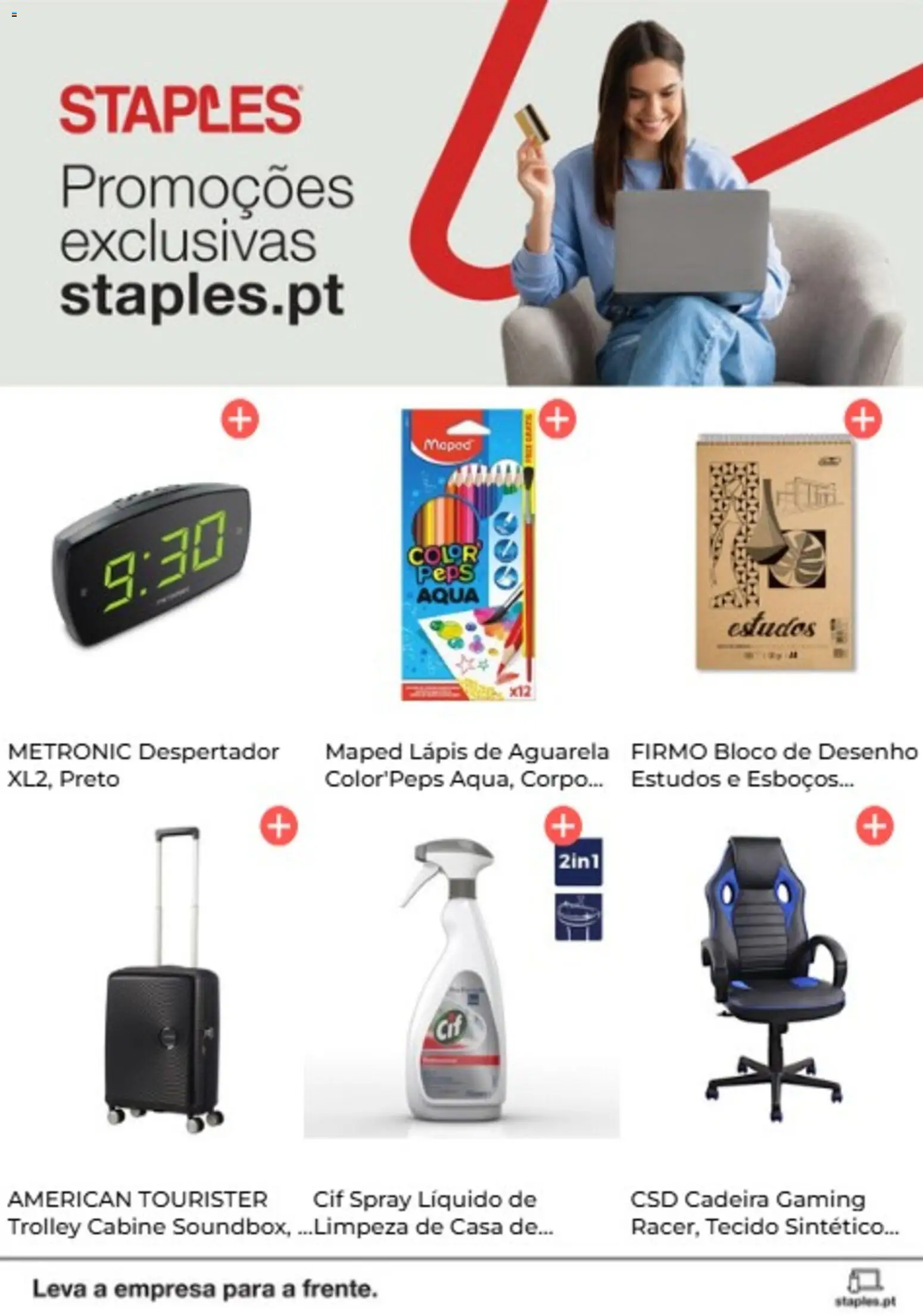 Staples folheto | 16/03/2026 |  🎉 Como obter um desconto limitado? Poupe ainda hoje! | Portugal