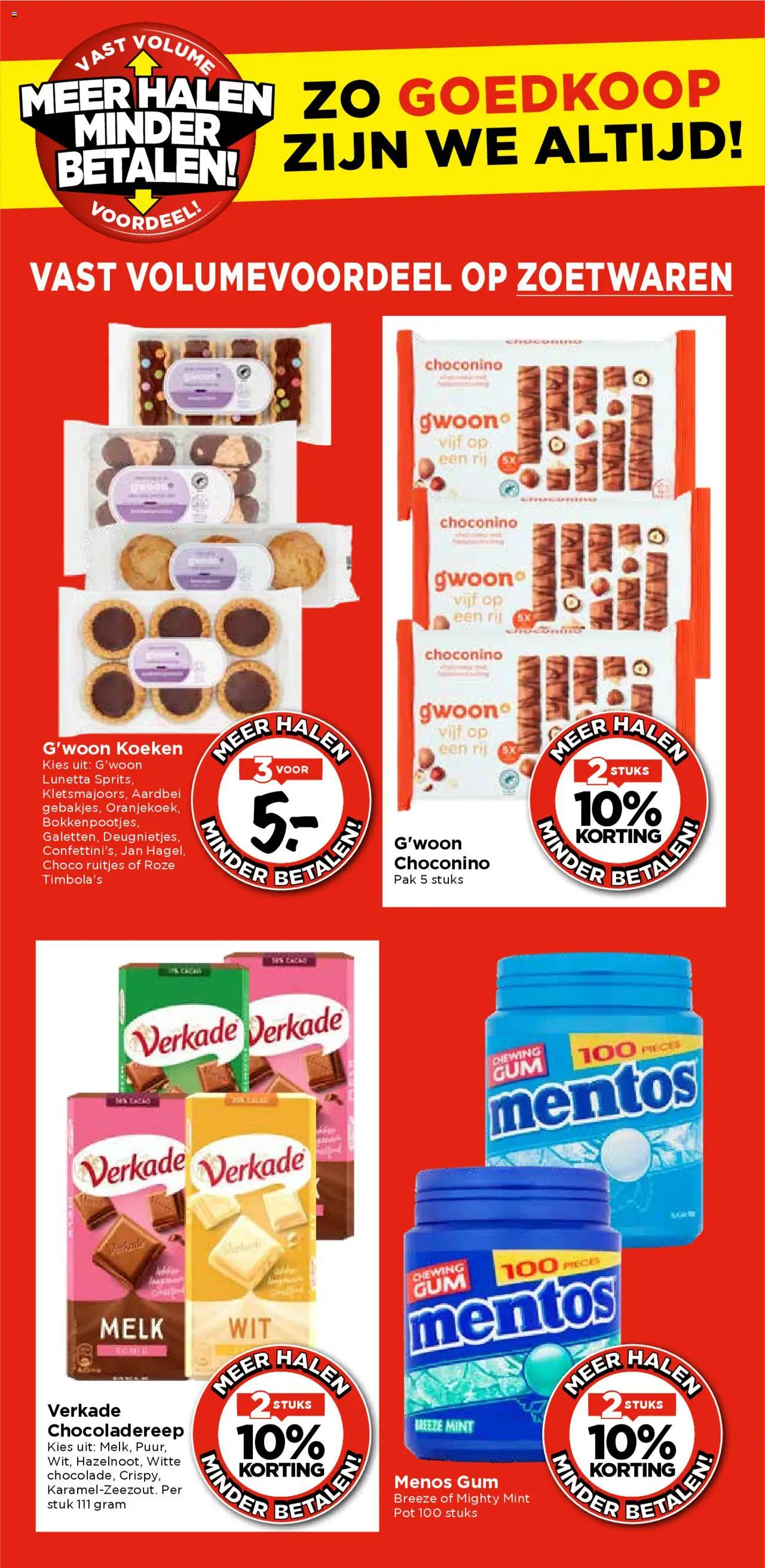  | Pagina: 28 | Producten: Gum, Melk, Chocoladereep, Aardbei