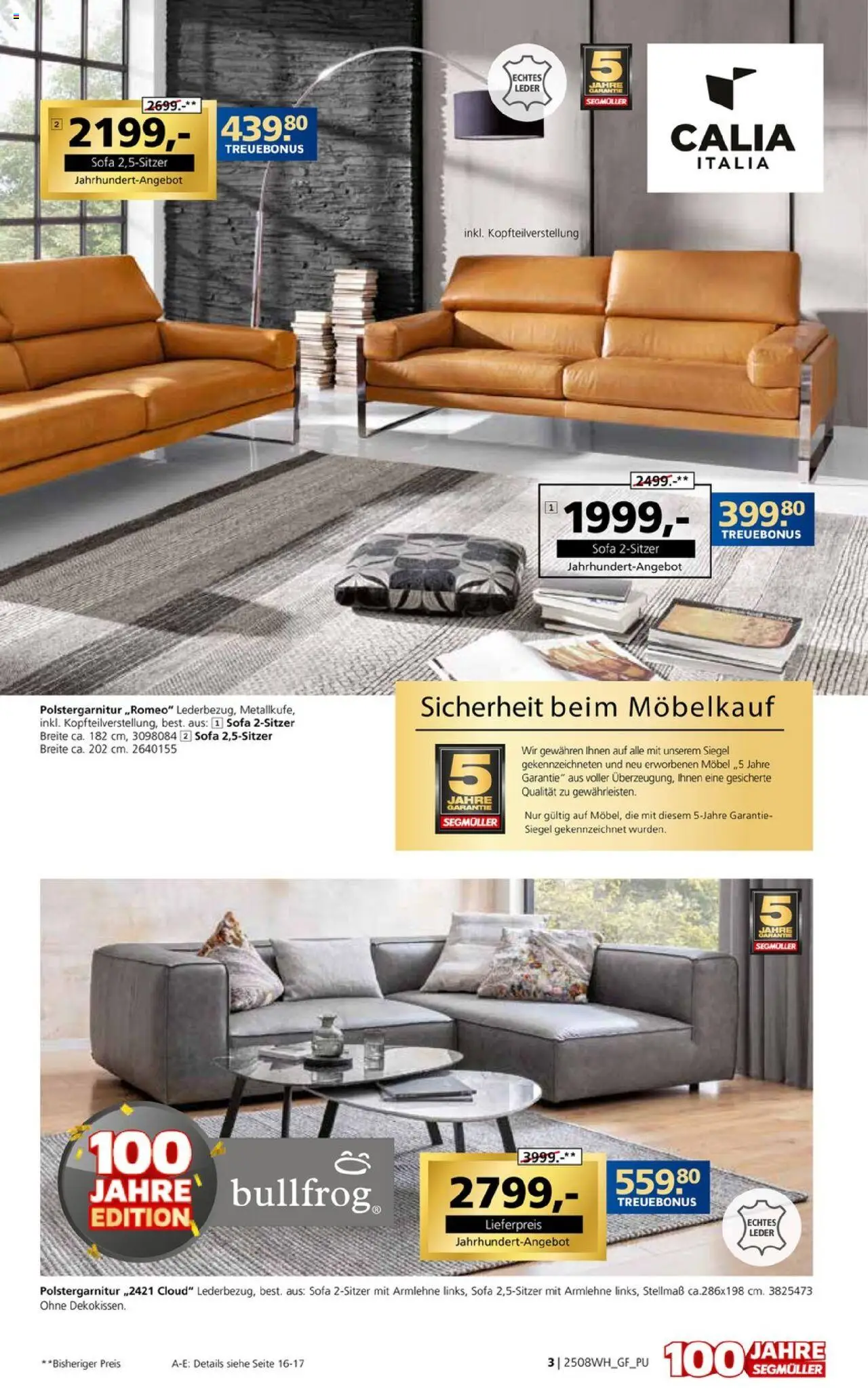 Segmüller Wohndesign - gültig ab dem 02.08.2025 | Seite: 3 | Produkte: Sofa