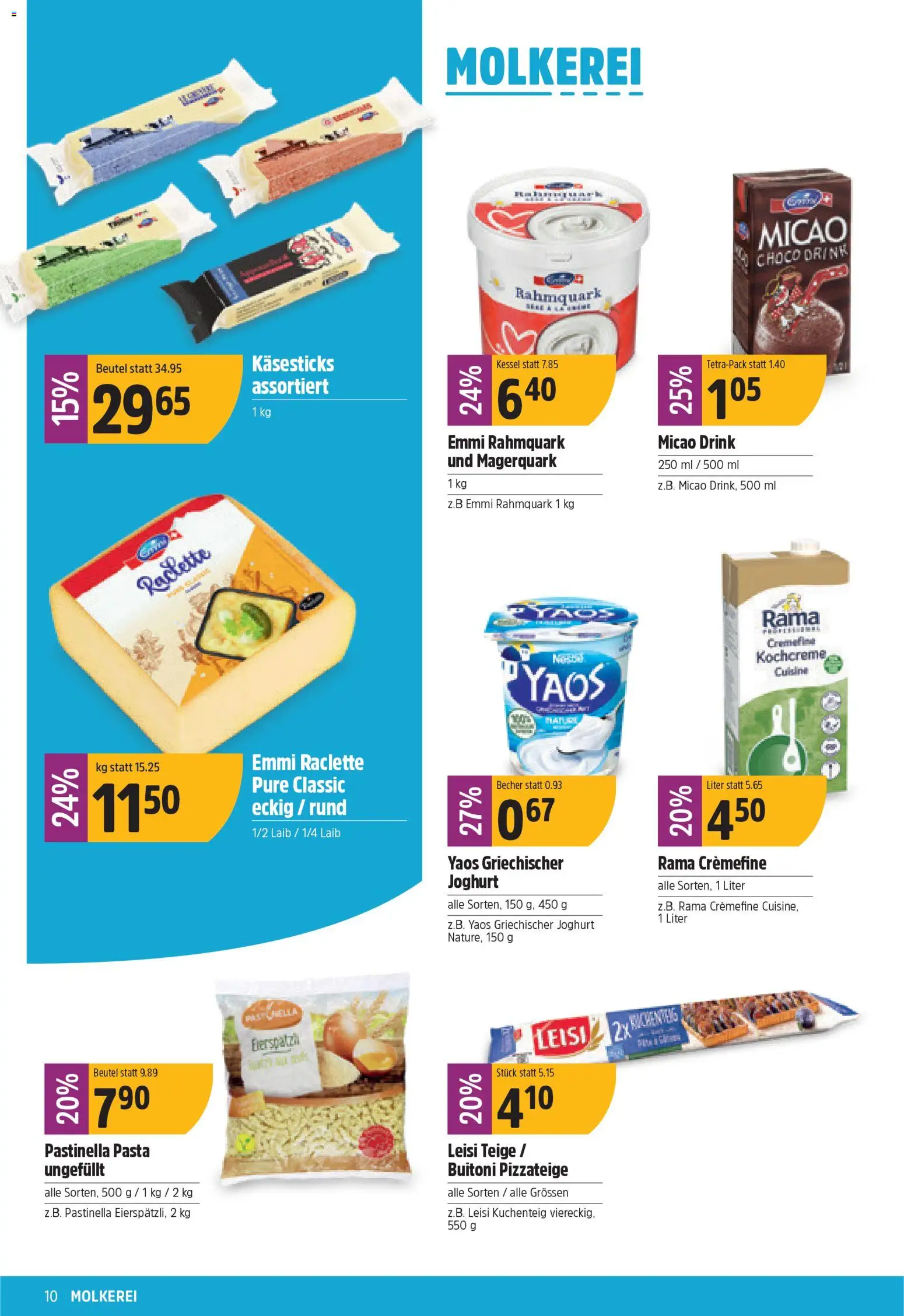 TopCC Aktionen – gültig ab 02.02.2026 | Seite: 10 | Produkte: Joghurt, Pasta, Raclette, Kessel