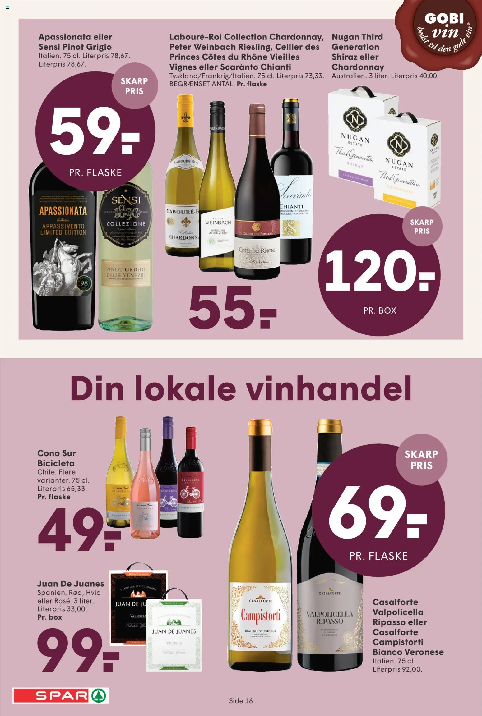 Spar tilbudsavis – gyldig fra 20.02.2026 | Side: 16 | Produkter: Vin