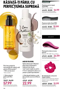 Ofertele Oriflame valabile de la 06.05.2026 | Pagină: 138 | Produse: Pieptene, Șampon, Ulei de păr, Ulei