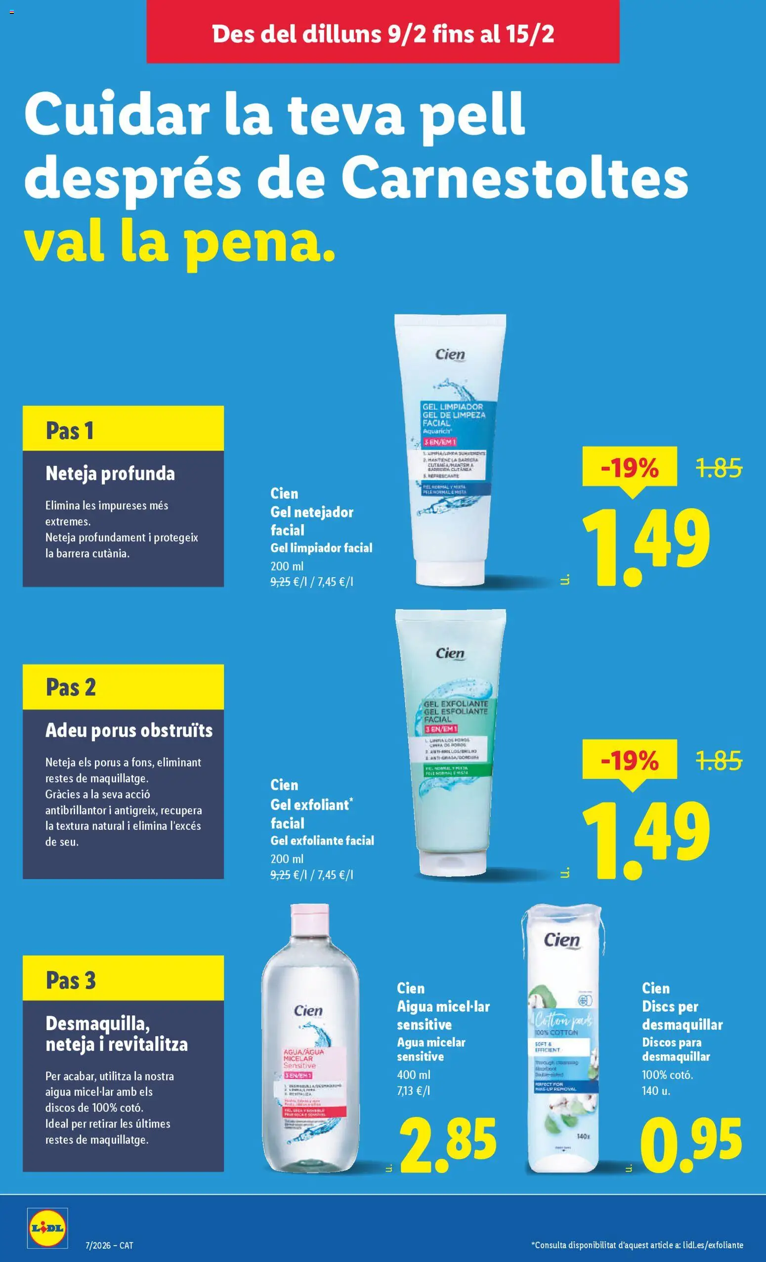 Lidl folleto │ válido desde el 09.02.2026 | Página: 22 | Productos: Agua micelar, Gel exfoliante, Γαύρος