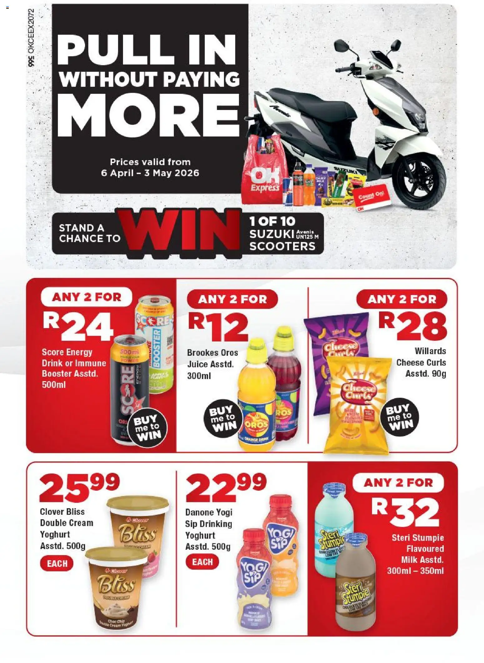 New OK Foods catalogue – valid from 06.04.2026 | Page: 2 | Products: Yoghurt, Cheese, Juice, Cream