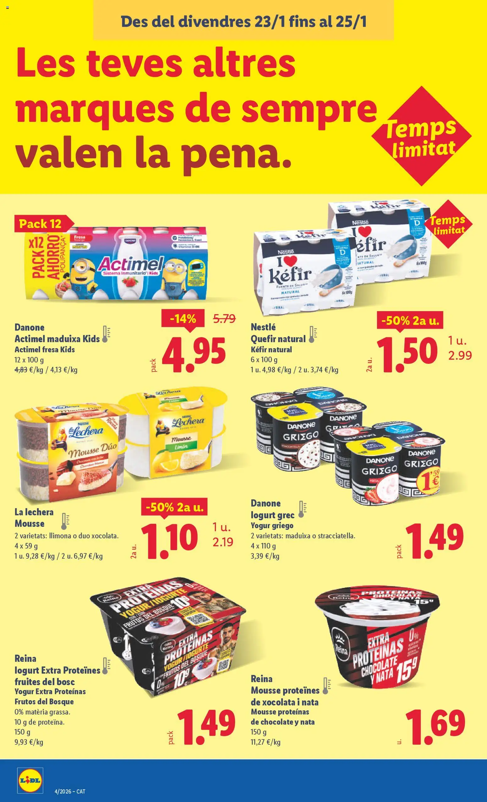 Lidl folleto │ válido desde el 19.01.2026 | Página: 38 | Productos: Mousse, Yogur, Chocolate, Μαγειρική εστία
