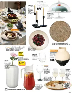 Catálogo IKEA La vida comienza en la cocina │ válido desde el 18.09.2025 | Página: 41 | Productos: Candelabro, Mantel, Vela, Bandeja
