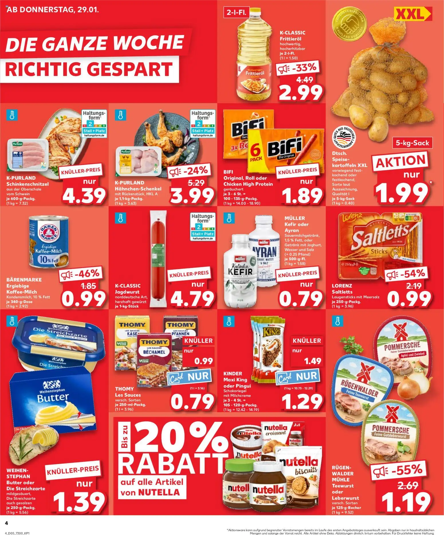 Kaufland Prospekt 	 – gültig ab 29.01.2026 | Seite: 4 | Produkte: Butter, Weihenstephan butter, Croissant, Salz