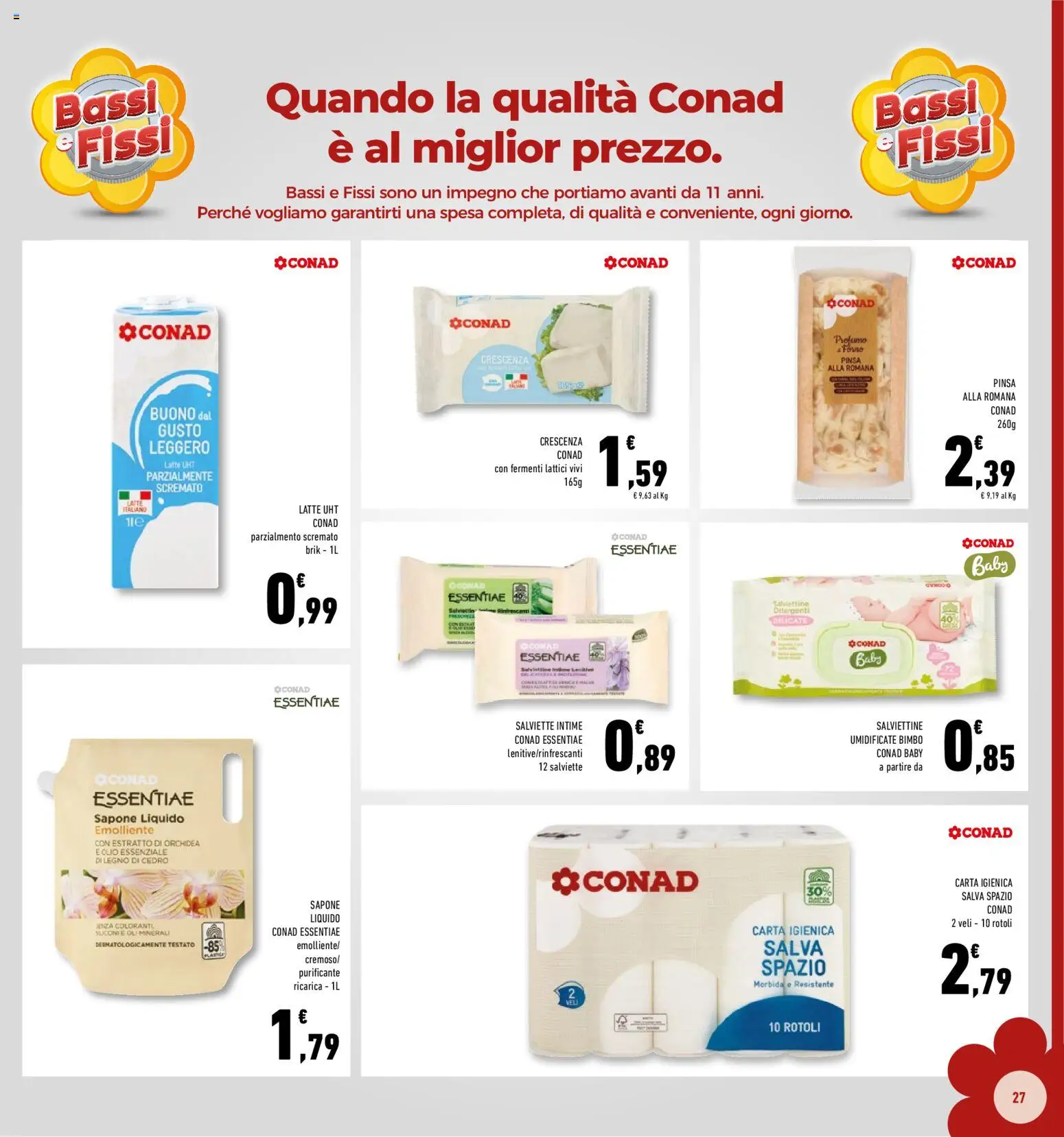 Volantino Conad del 03.01.2026 | Pagina: 27 | Prodotti: Sapone, Olio, Crescenza, Orchidea