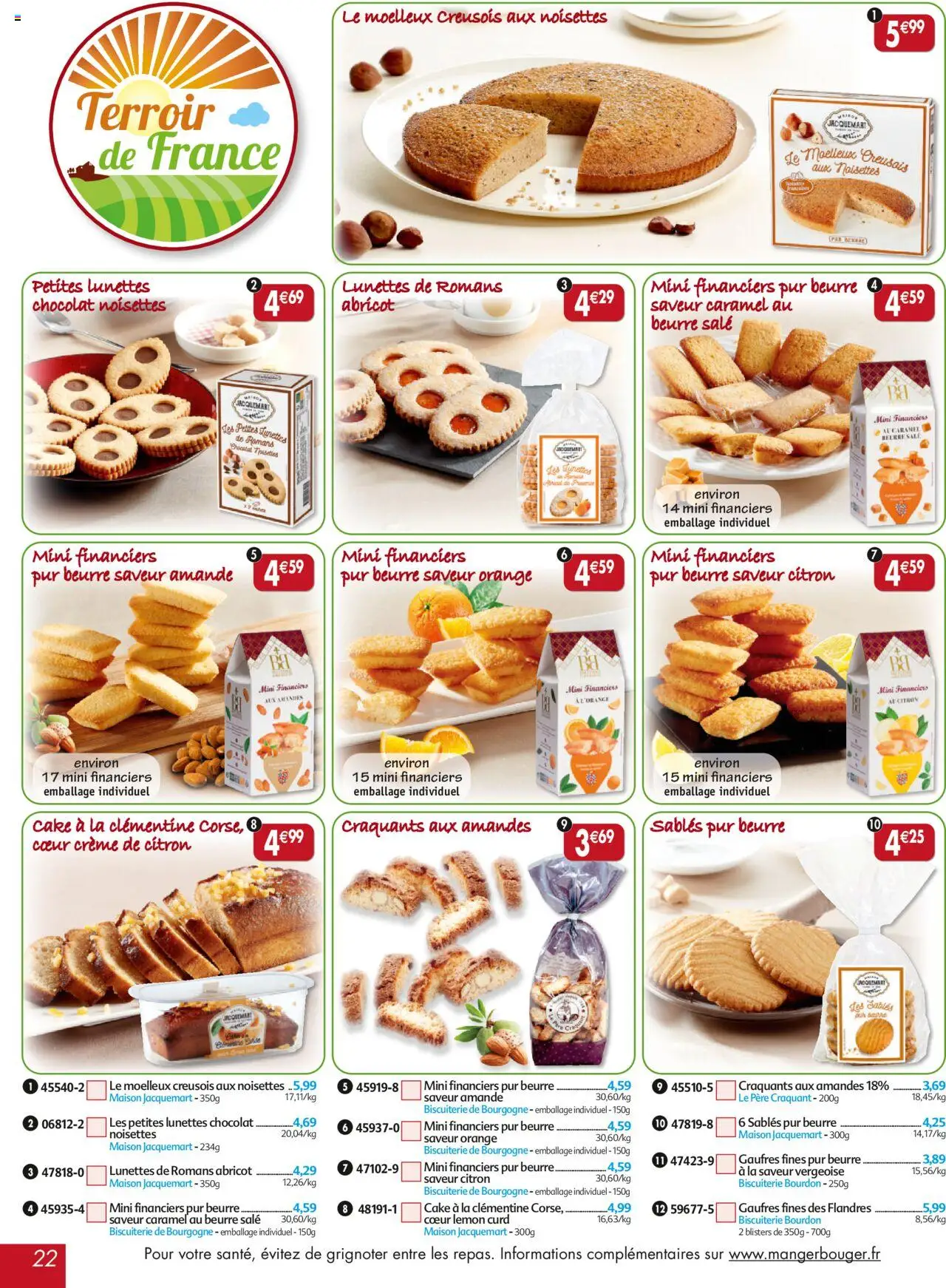  | Page: 22 | Produits: Amande, Crème, Amandes, Lunettes