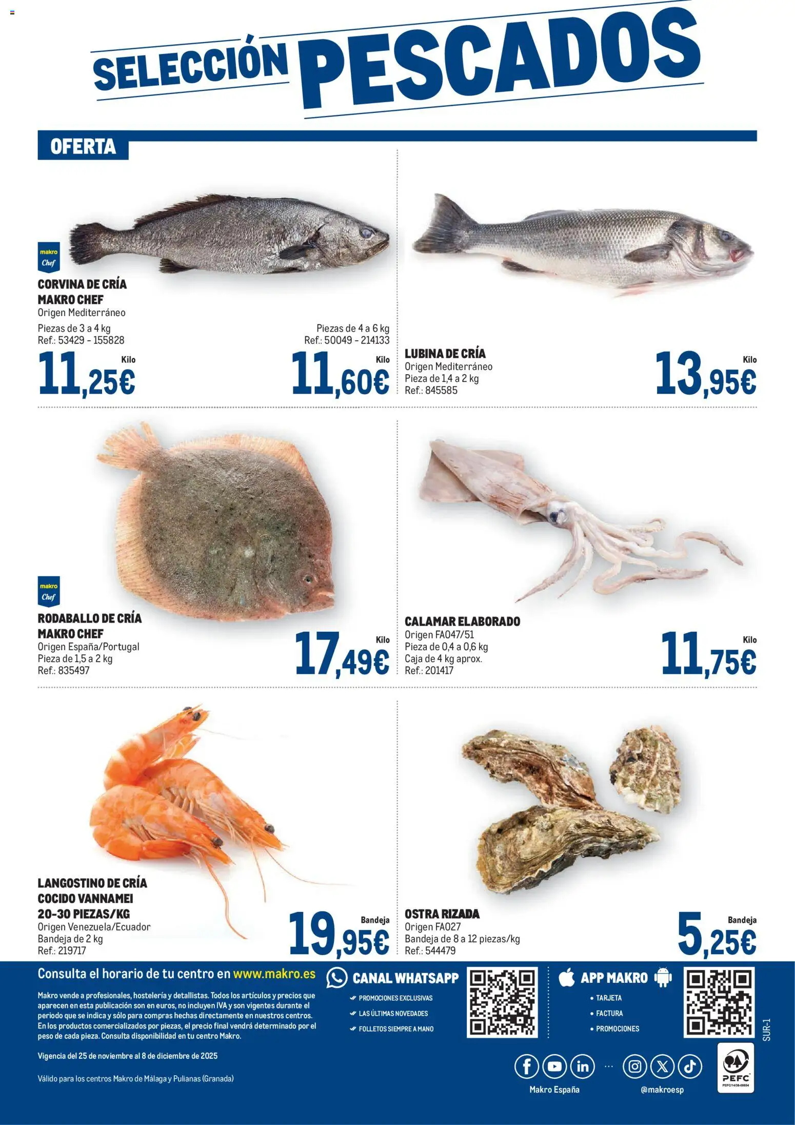 Makro - Fresco Andalucía │ válido desde el 25.11.2025 | Página: 4 | Productos: Peso, Bandeja, Caja, Langostino