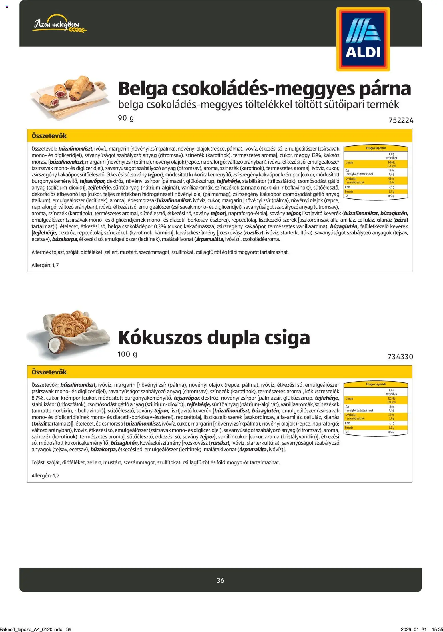 Aldi akciós ujság - amely érvényes a következő dátumtól: 26.08.2024 | Oldal: 36 | Termékek: Burek, Bagett, Fehérje, Só