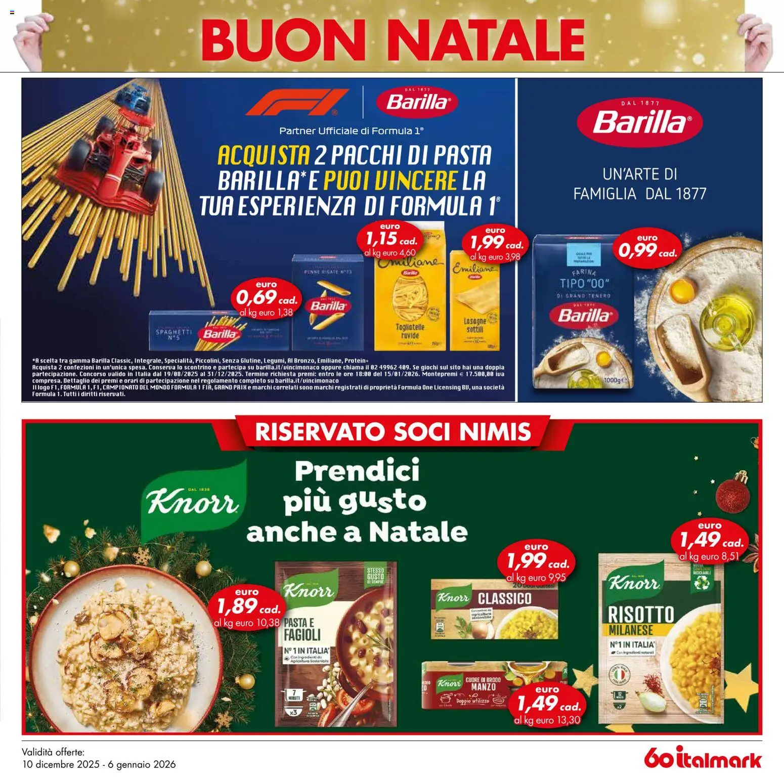 Volantino Italmark del 10.12.2025 | Pagina: 37 | Prodotti: Tagliatelle, Fagioli, Farina, Pasta