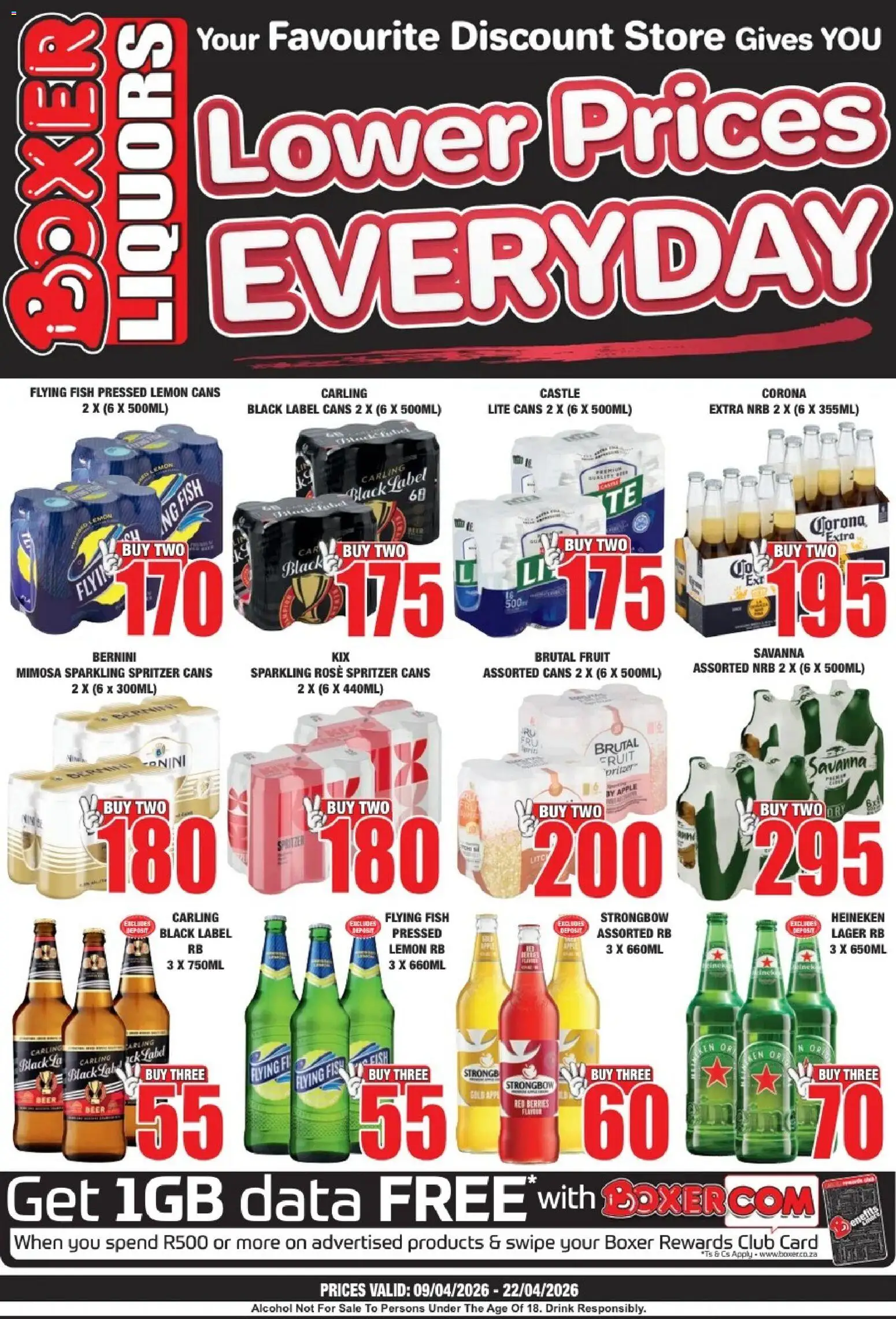 New Boxer catalogue – valid from 09.04.2026 | Page: 1 | Products: Data, Beer, Fish, Fruit