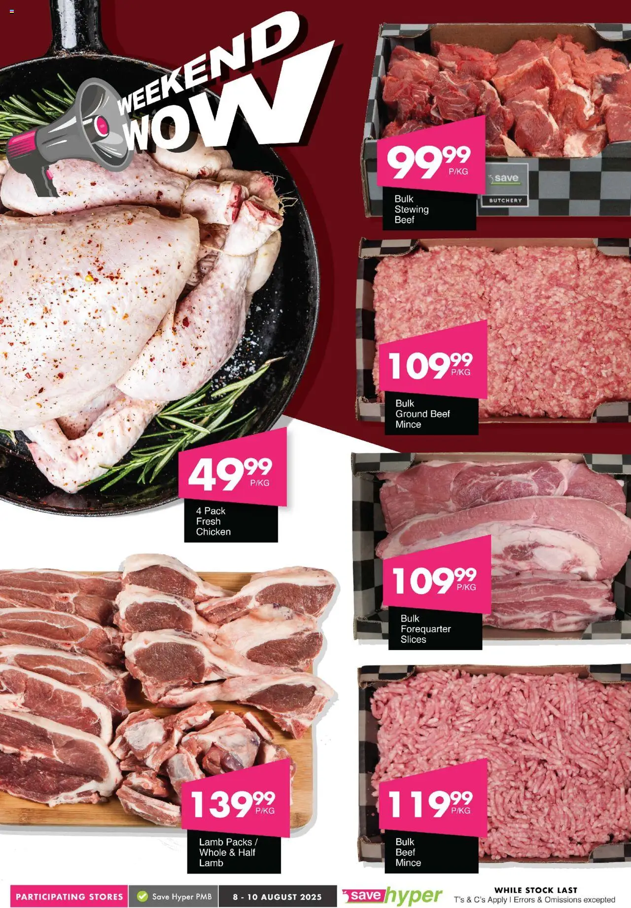 Save Weekend WOW │ valid from 08.08.2025 | Page: 8 | Products: Chicken, Beef, Stock