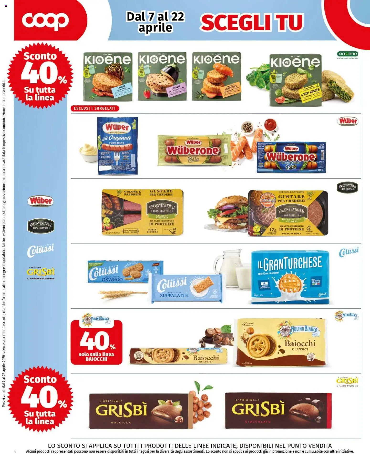 Volantino COOP del 07.04.2026 | Pagina: 4 | Prodotti: Cioccolato, Tè, Suino, Data