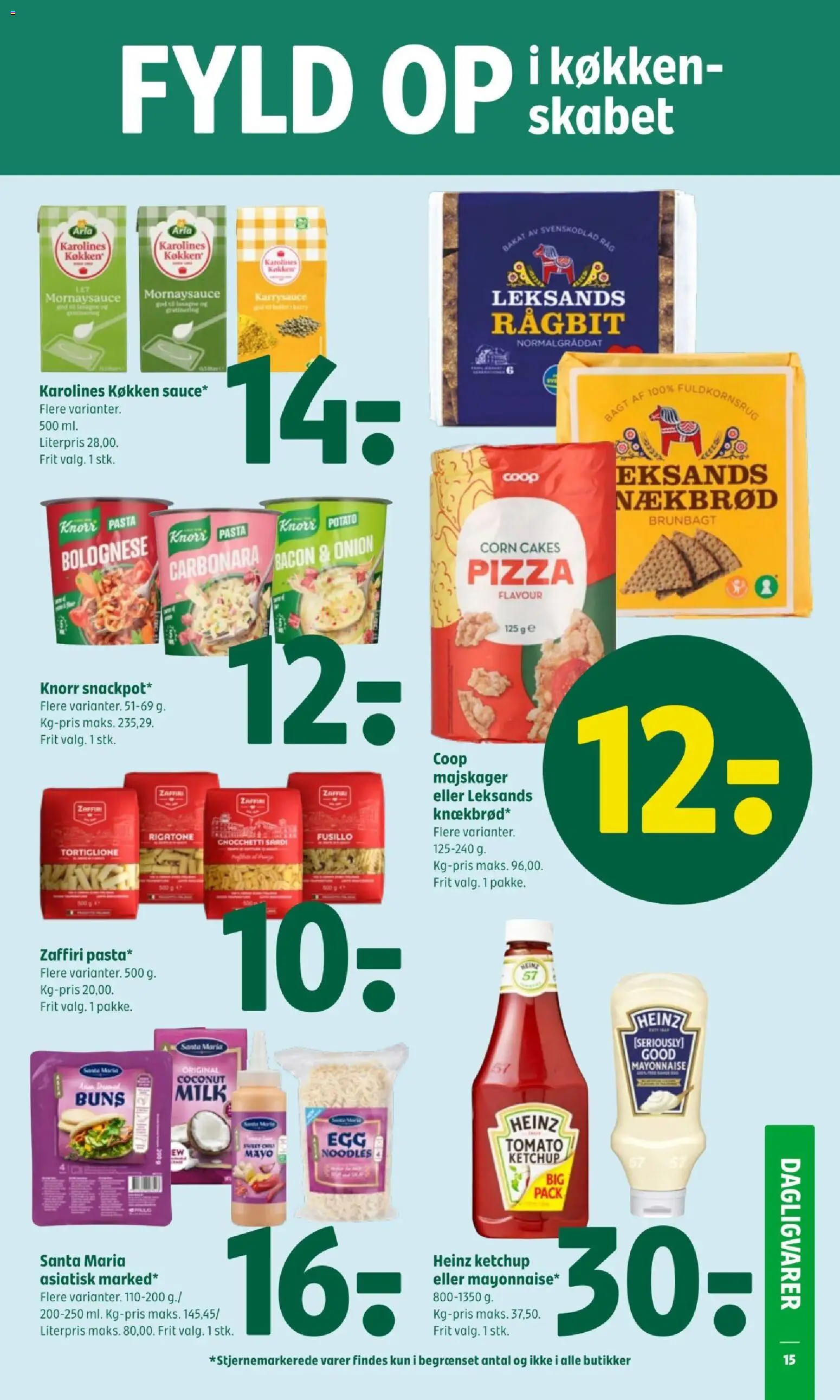 Coop 365 tilbudsavis – gyldig fra 19.03.2026 | Side: 18 | Produkter: Pizza, Ketchup, Majskager, Mornaysauce