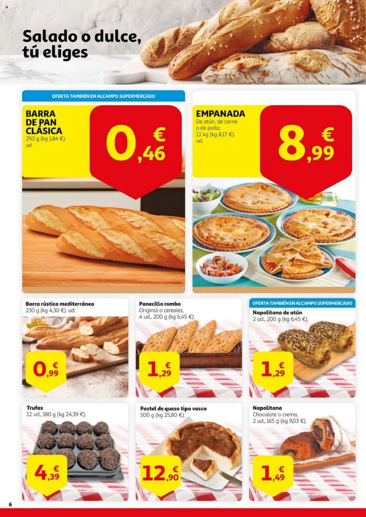 Alcampo - HG Unificado Madrid │ válido desde el 01.07.2025 | Página: 6 | Productos: Queso, Pan, Chocolate