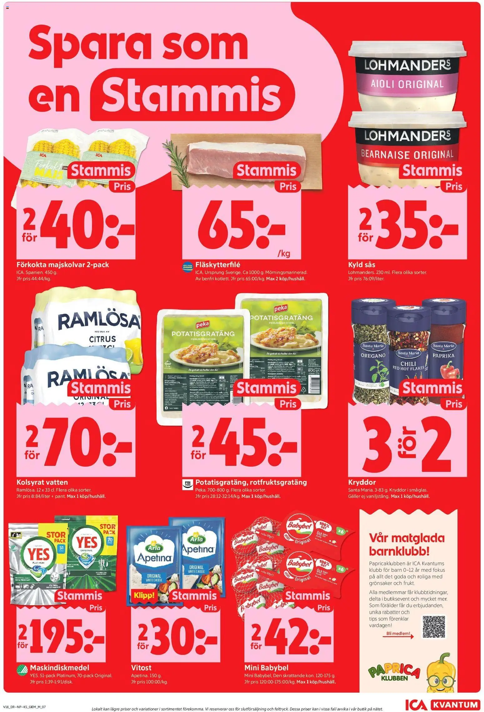 ICA Kvantum reklamblad aktuell från 27.04.2026 | Sida: 7 | Produkter: Aioli, Oregano, Ost, Chili