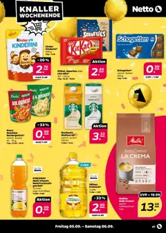 Netto Prospekt 	 - gültig ab dem 01.09.2025 | Seite: 47 | Produkte: Smarties, Starbucks, Knorr, Brokkoli