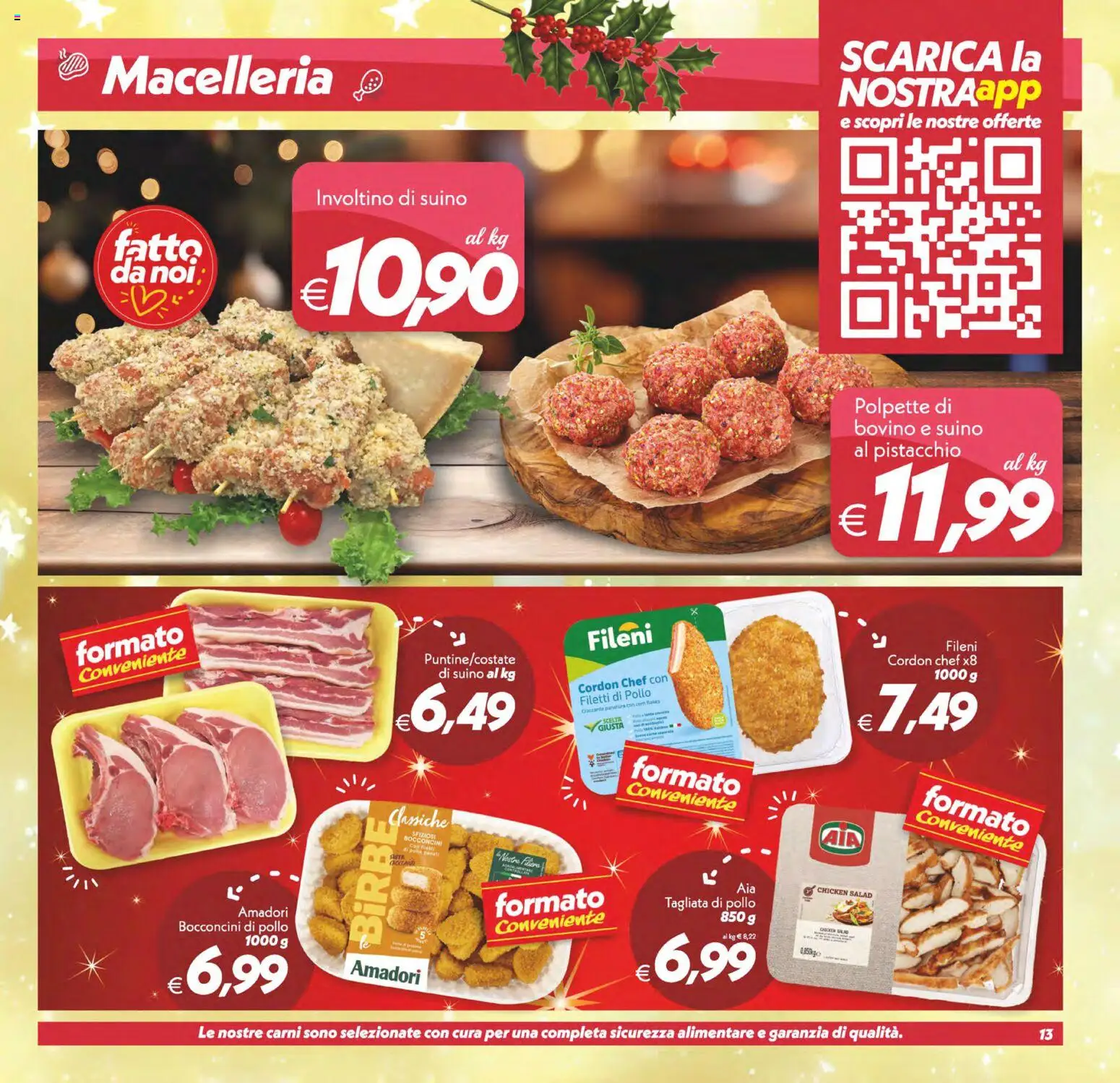 Volantino SuperConveniente del 05.12.2025 | Pagina: 13 | Prodotti: Bovino, Pollo, Suino, Polpette