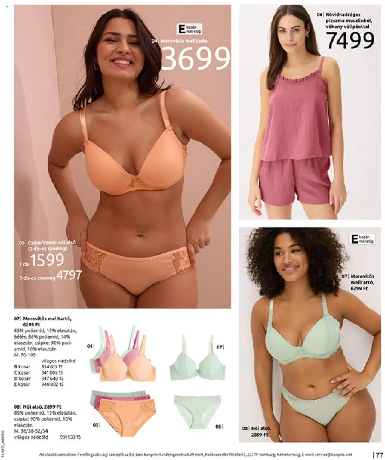 Bonprix akciós ujság - amely érvényes a következő dátumtól: 27.05.2025 | Oldal: 79 | Termékek: Kosár, Melltartó, Pizsama