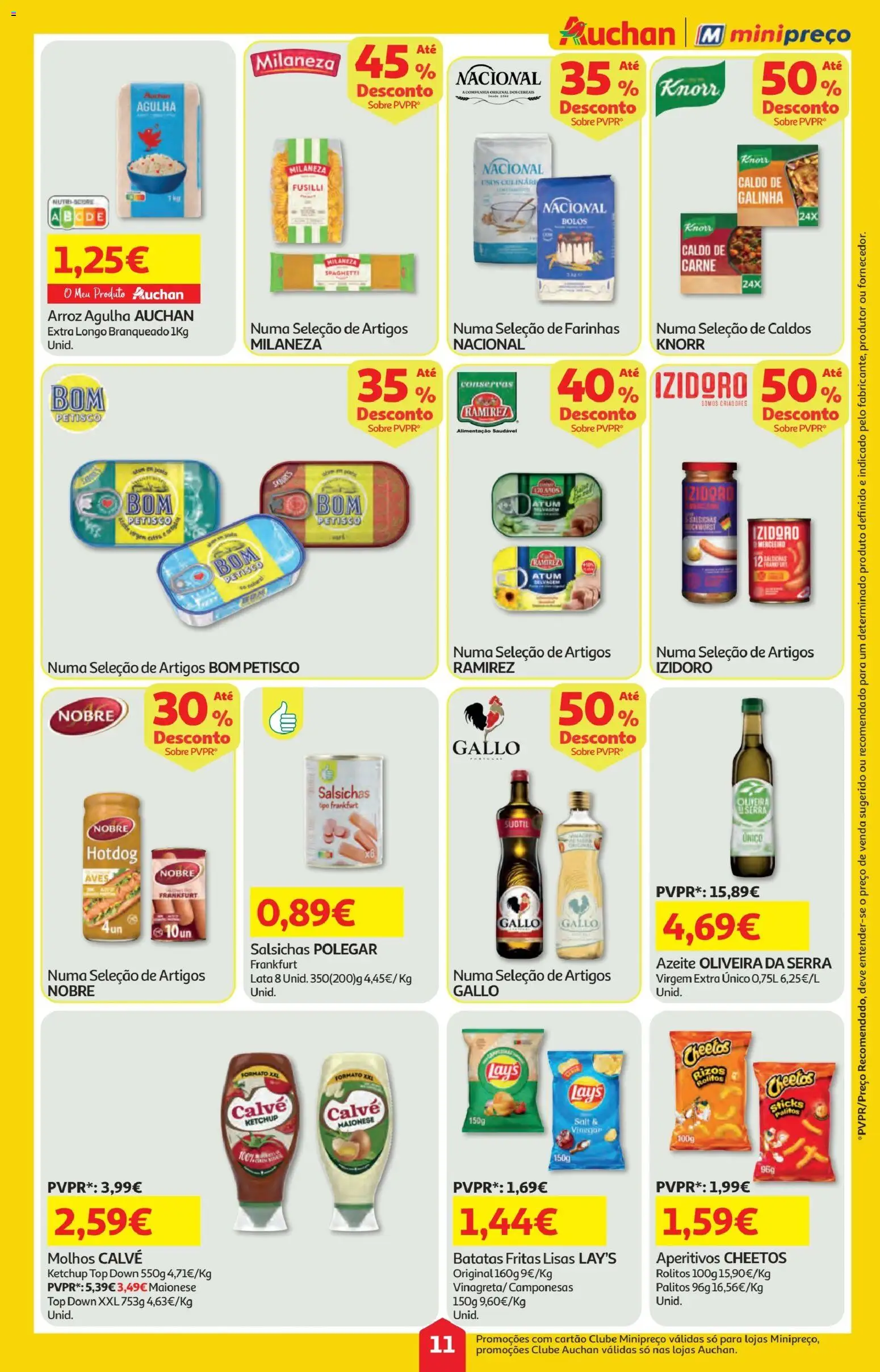 Minipreço folheto │ válido de 26.03.2026 | Página: 11 | Produtos: Milaneza, Knorr, Carne, Batatas fritas
