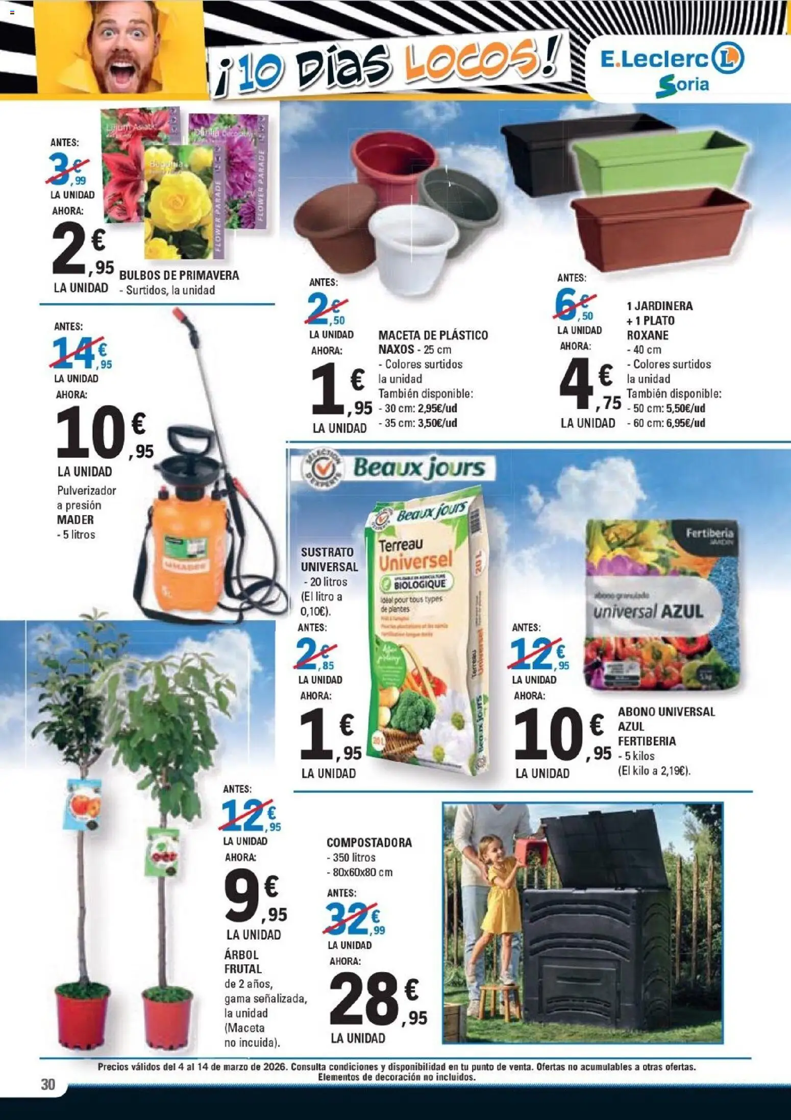E.Leclerc Soria │ válido desde el 04.03.2026 | Página: 30 | Productos: Jardinera, Maceta