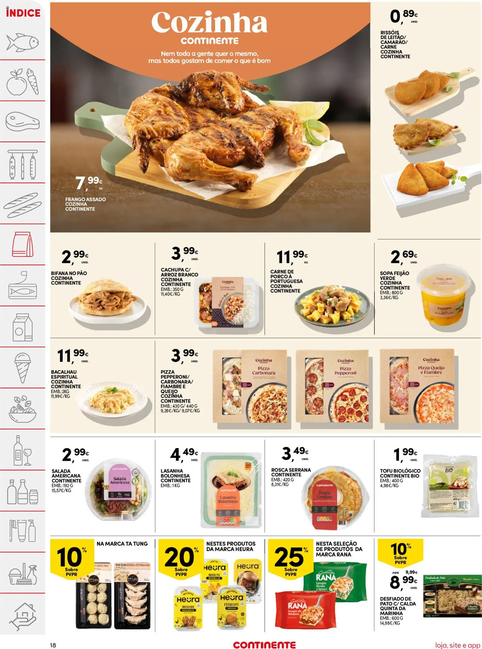 Continente folheto │ válido de 10.03.2026 | Página: 18 | Produtos: Bacalhau, Camarão, Sopa, Salada