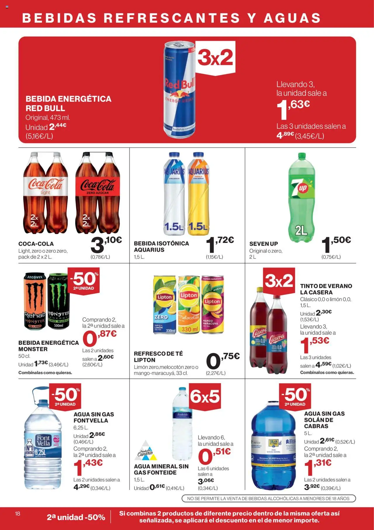 Supercor Canarias │ válido desde el 11.09.2025 | Página: 18 | Productos: Té, Agua mineral
