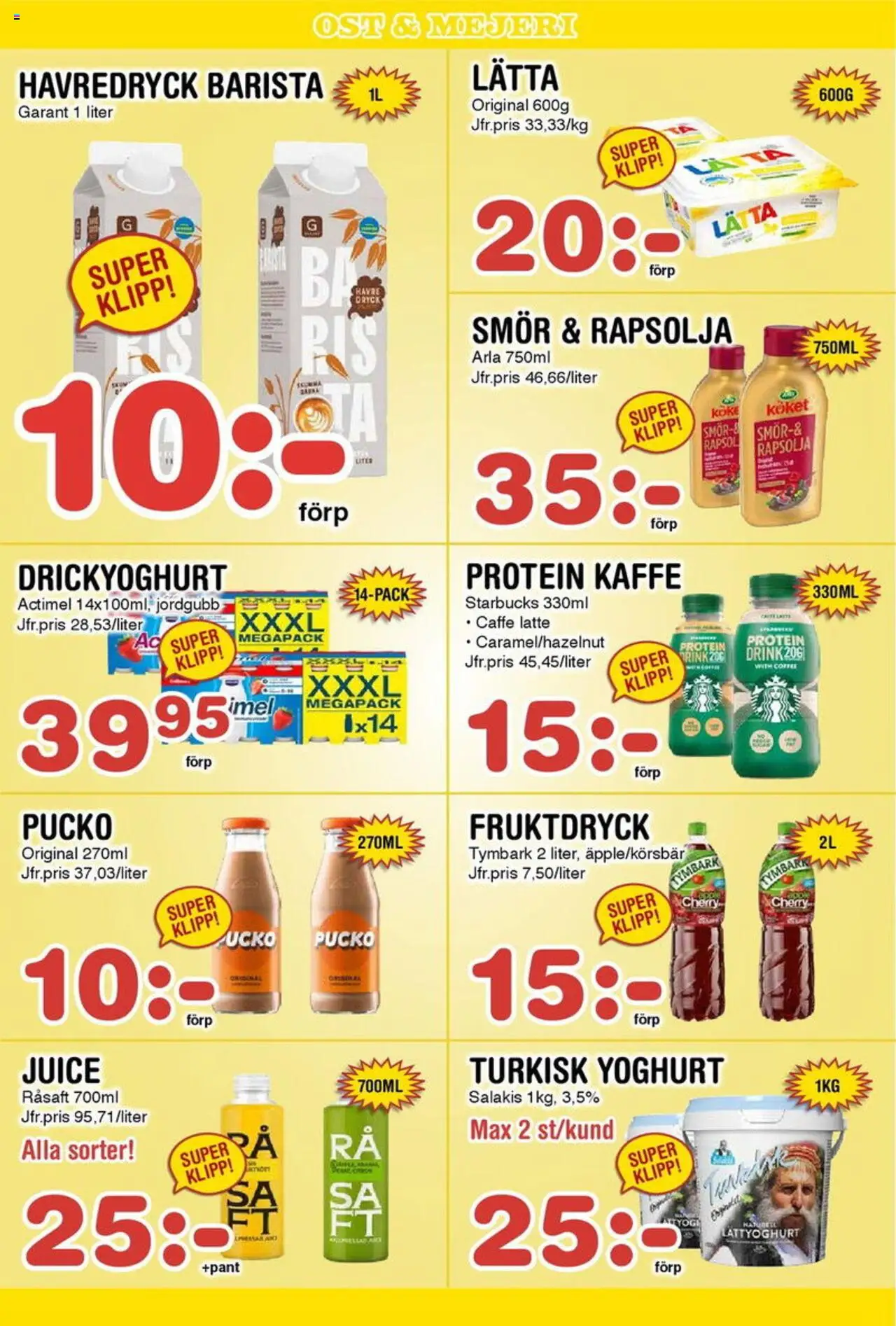 Nya Pulsen reklamblad aktuell från 18.08.2025 | Sida: 9 | Produkter: Havredryck, Smör, Ost, Juice