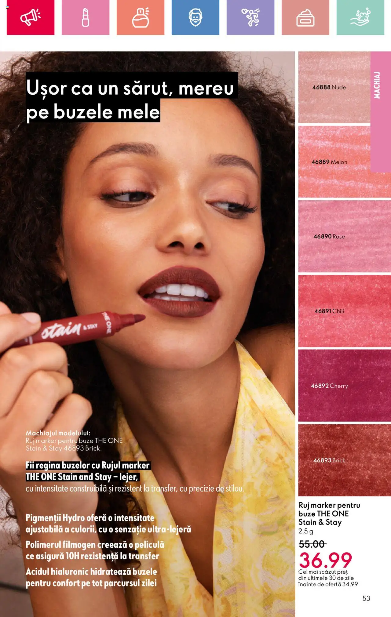 Oriflame catalog 10 2025 – valabil de la 06.07.2025 | Pagină: 53 | Produse: Machiaj, Ruj