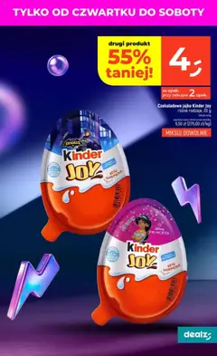 Dealz Gazetka od 31.07.2025 | Strona: 47 | Produkty: Jajko Kinder Joy, Kinder Joy