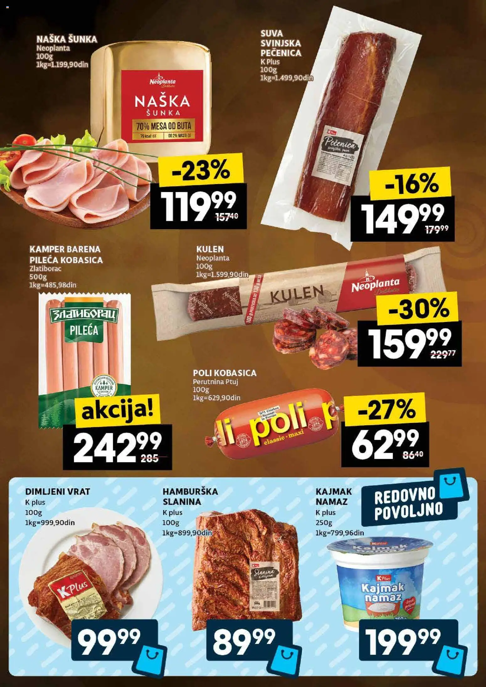 Idea katalog - važi od 20.11.2025 | Strana: 8 | Proizvode: Perutnina Ptuj, Slanina, Dimljeni vrat, Pečenica