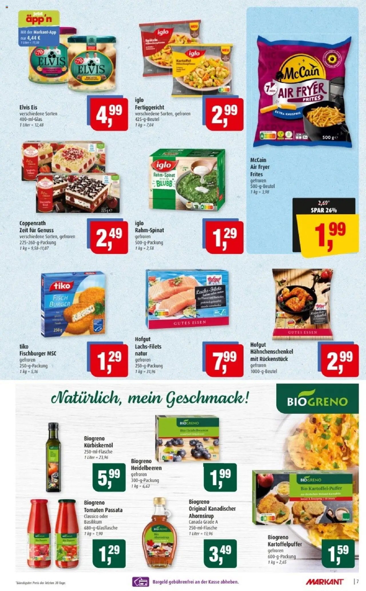 Markant Prospekt 	 – gültig ab 06.10.2025 | Seite: 7 | Produkte: Kürbiskernöl, Tomaten, McCain, Fisch