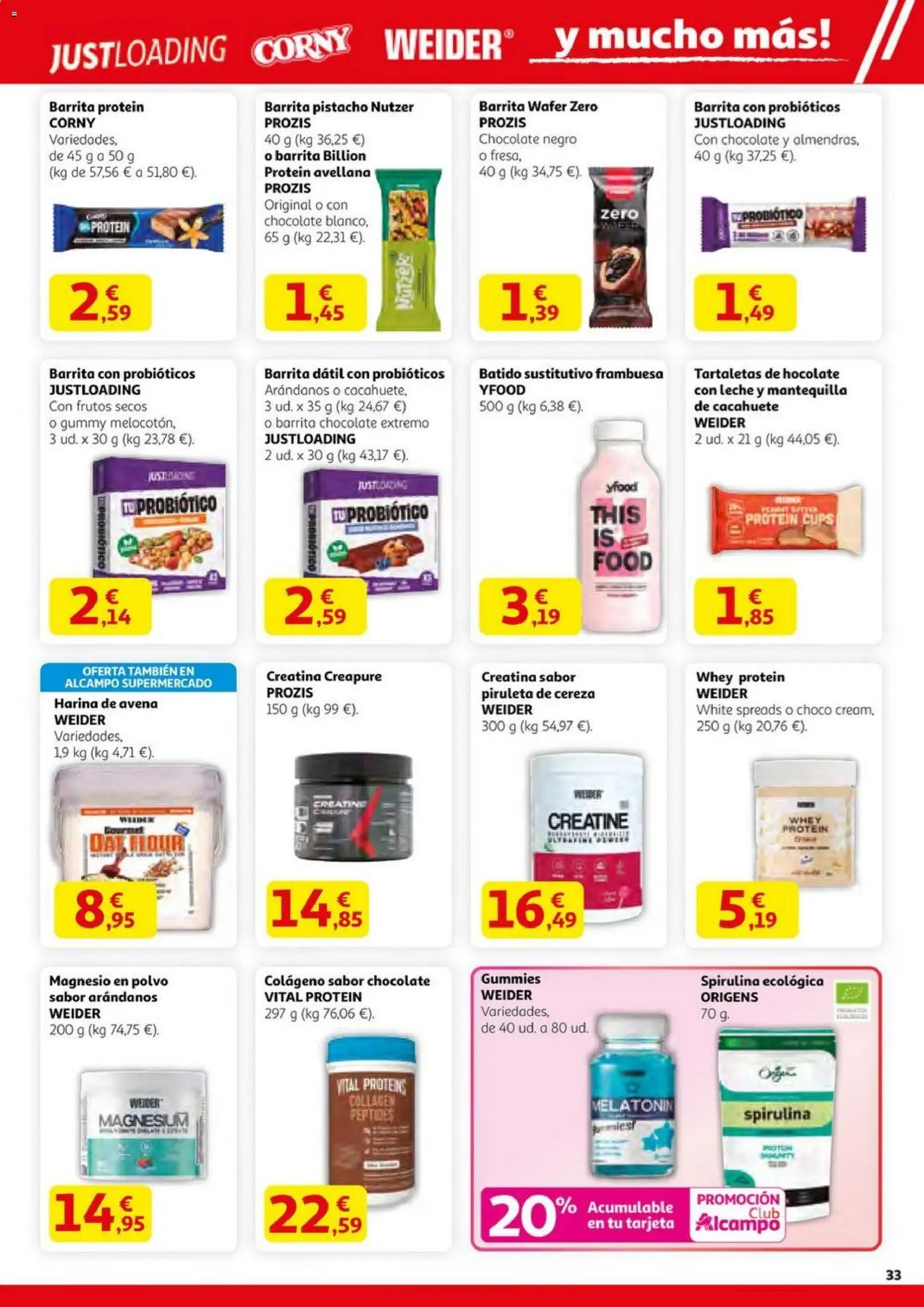 Alcampo - HG Pio XII Unificado  │ válido desde el 23.10.2025 | Página: 33 | Productos: Leche, Chocolate, Frutos secos, Συσκευή ροής