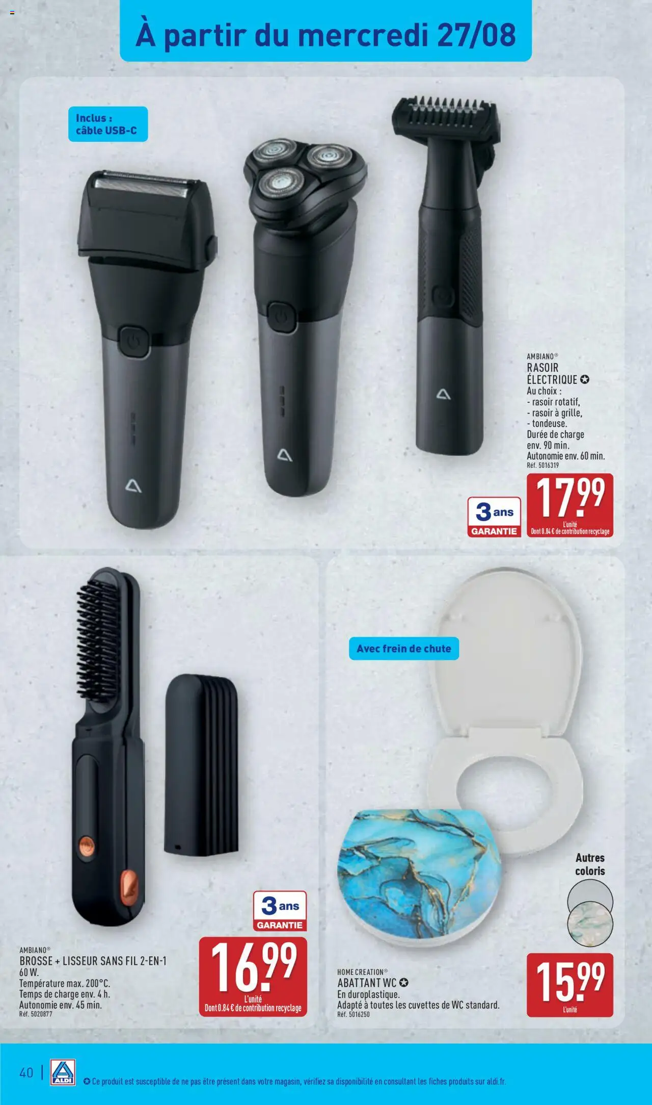  | Page: 43 | Produits: Câble, Rasoir électrique, Rasoir, Tondeuse
