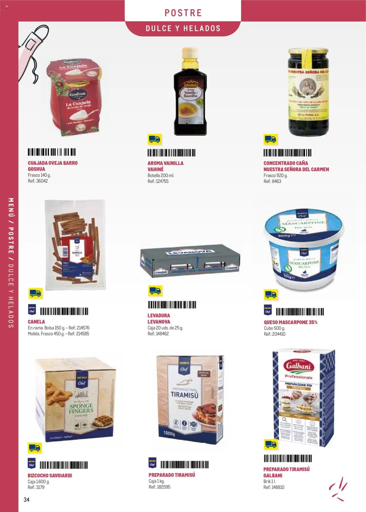 Makro - Menú y Barra Península │ válido desde el 08.09.2025 | Página: 34 | Productos: Queso, Bizcocho, Bolsa, Caja