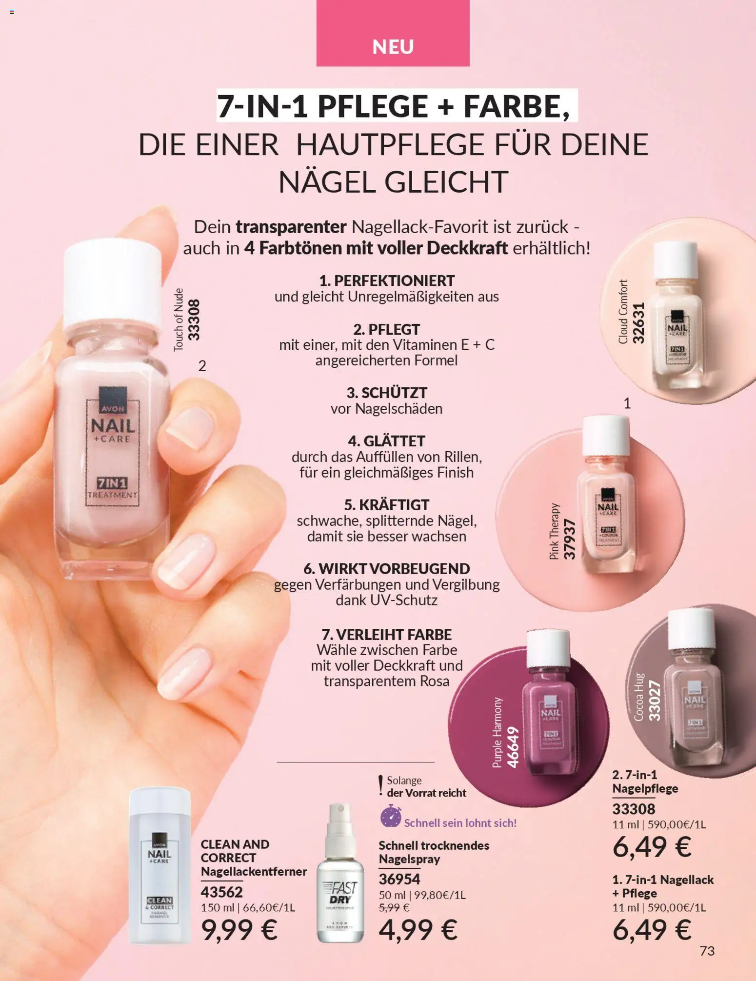 AVON Katalog März 2026 – gültig ab 01.03.2026 | Seite: 75 | Produkte: Nagellack, Finish, Nagellackentferner