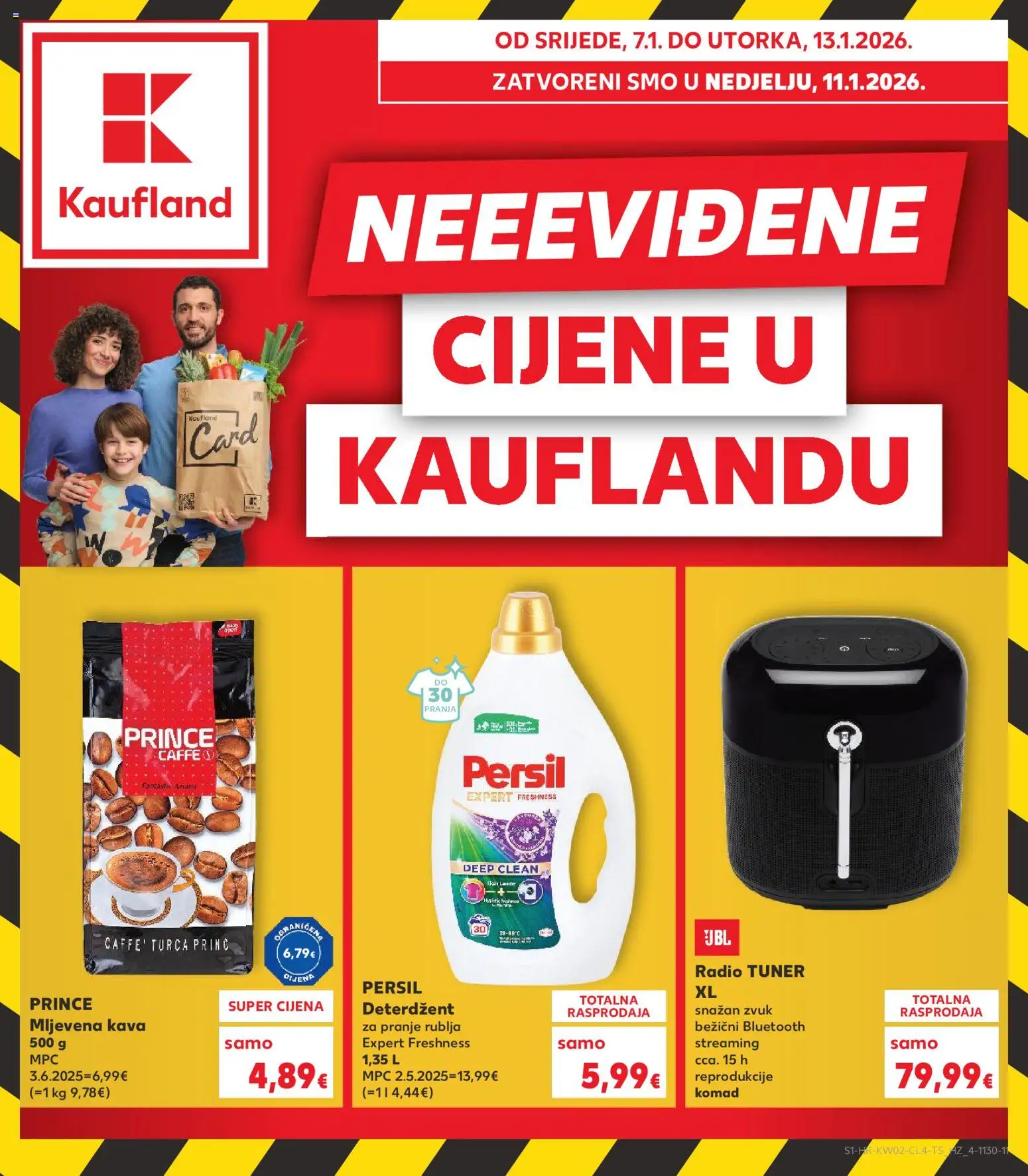 Kaufland katalog | vrijedi od 07.01.2026 | Stranica: 1 | Proizvodi: Mljevena kava, Deterdžent, Radio, Persil