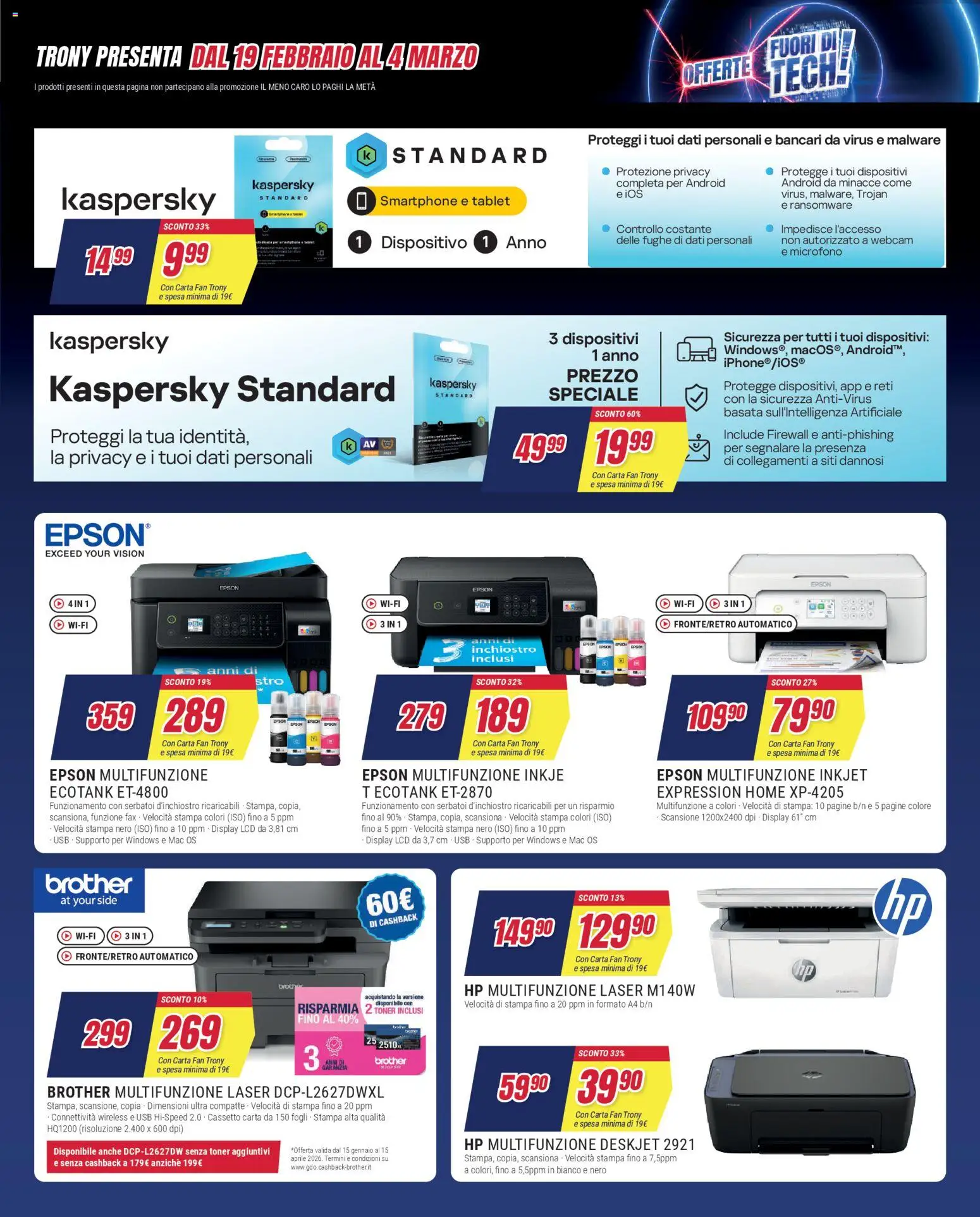 Volantino Trony del 19.02.2026 | Pagina: 29 | Prodotti: Smartphone, Tablet, Microfono, Fan