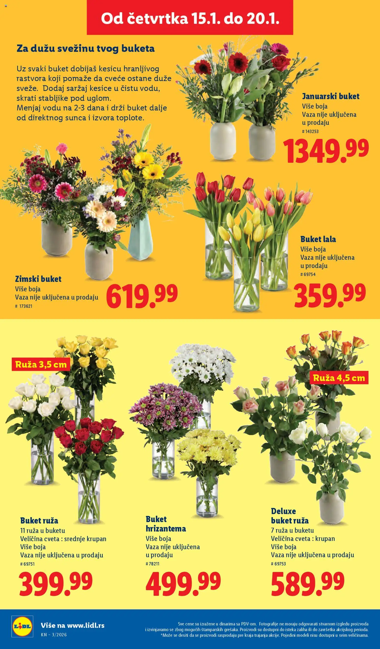 Lidl katalog - važi od 15.01.2026 | Strana: 42 | Proizvode: Vaza, Hrizantema, Cvece