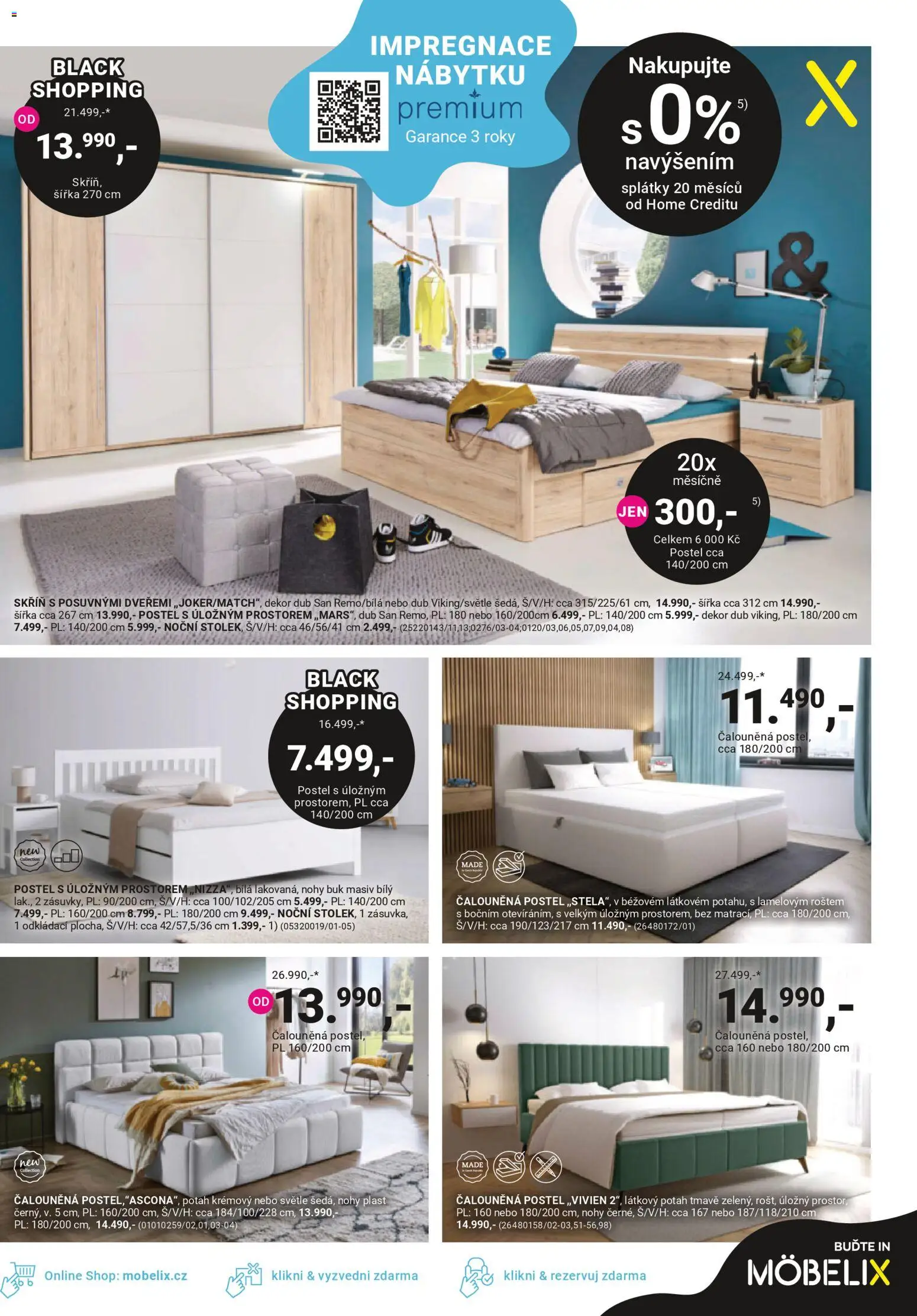 Möbelix Black Friday od 24.11.2025 | Strana: 7 | Produkty: Postel, Skříň