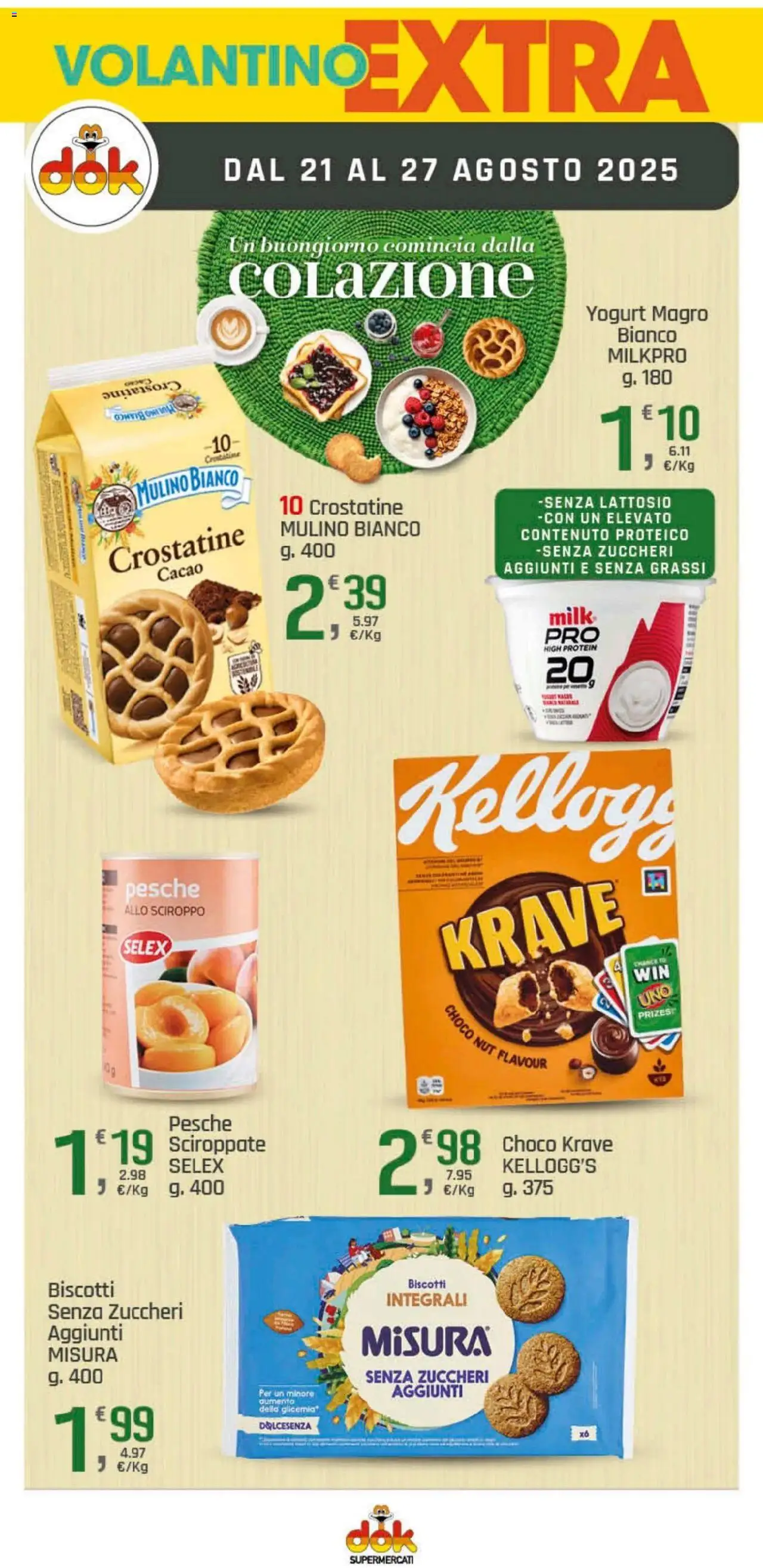 Volantino DOK del 21.08.2025 | Pagina: 13 | Prodotti: Yogurt, Biscotti, Crostatine, Cacao