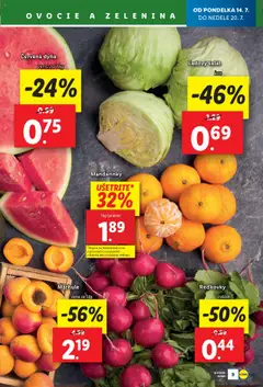 Lidl leták │ platný od 14.07.2025 | Strana: 11 | Produkty: Mandarinky, Šalát, Marhule, Ovocie