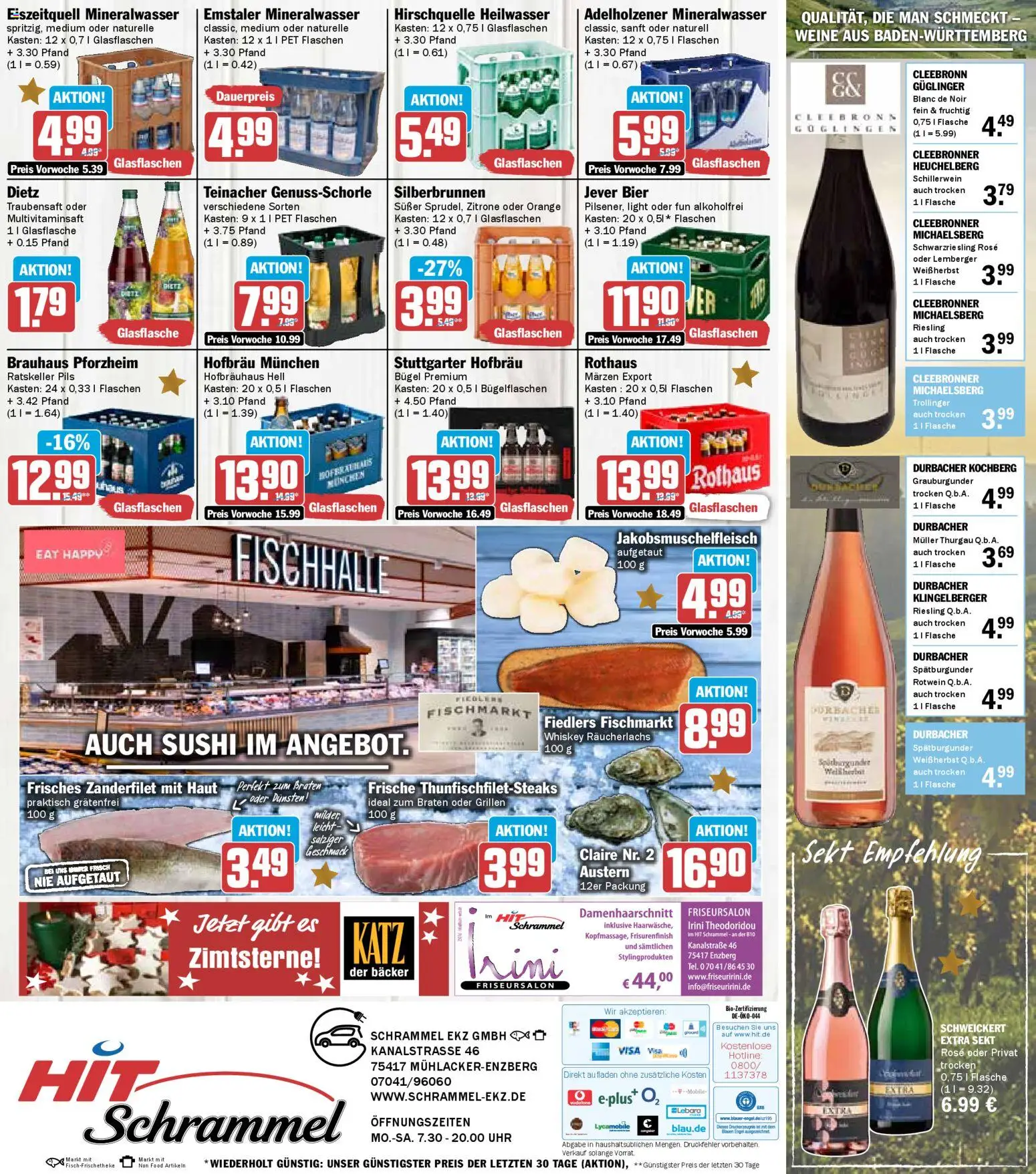 HIT Prospekt Baden-Württemberg	 – gültig ab 15.12.2025 | Seite: 23 | Produkte: Rotwein, Adelholzener, Räucherlachs, Zitrone