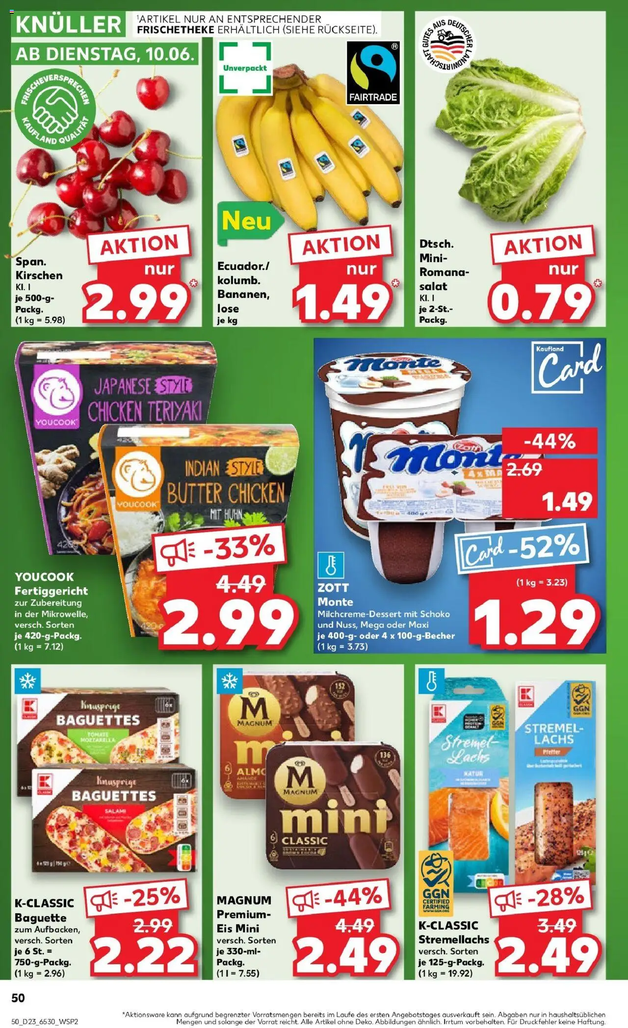 Kaufland prospekt Pasewalk	 - gültig ab dem 09.06.2025 | Seite: 3 | Produkte: Butter, Kirschen, Lachs, Eis