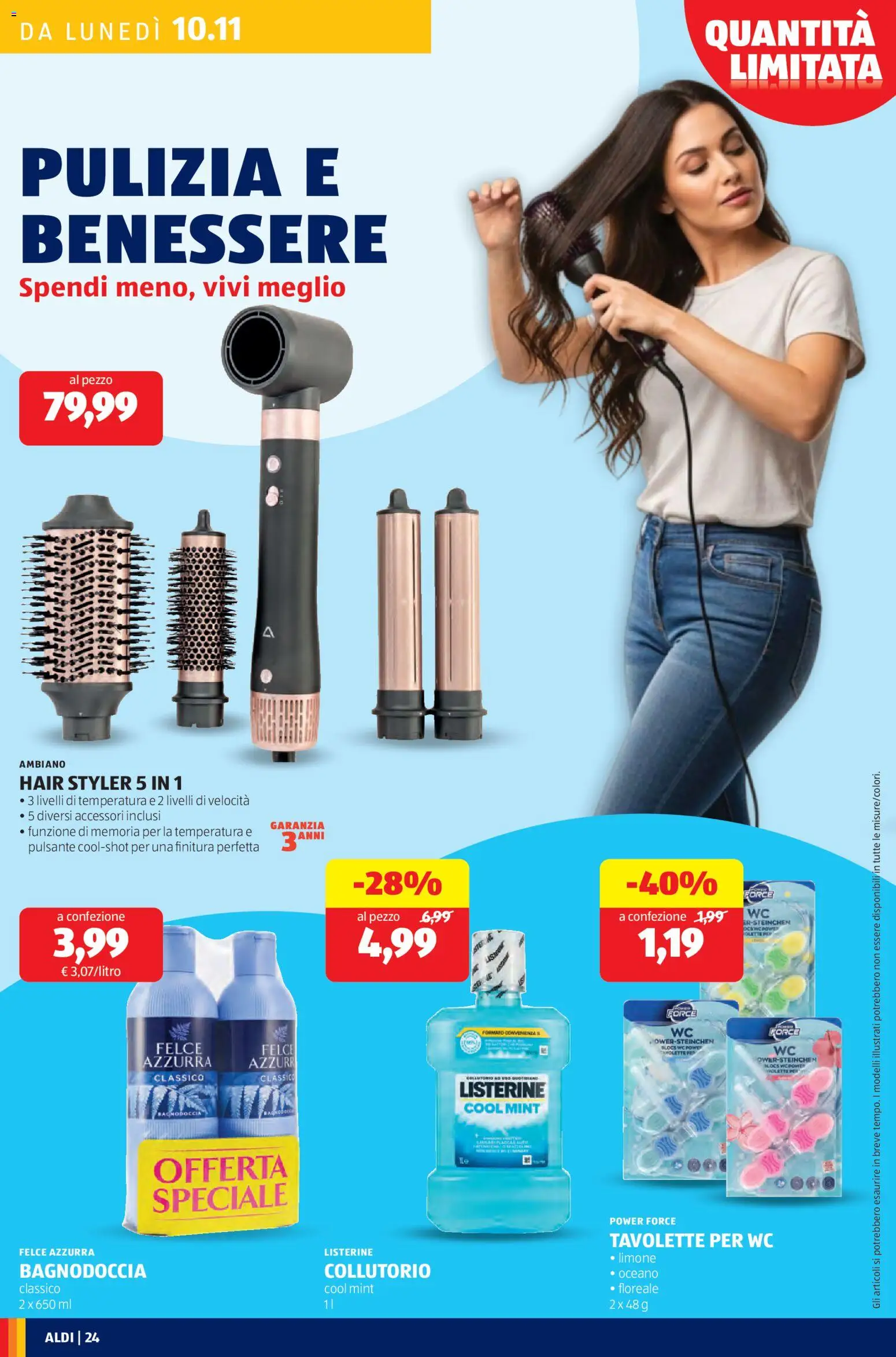 Volantino Aldi del 10.11.2025 | Pagina: 24 | Prodotti: Collutorio, Limone, WC