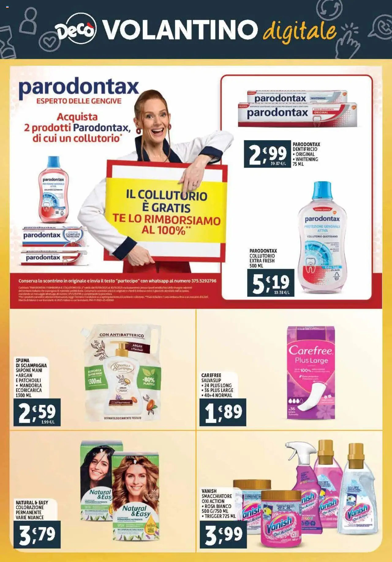 Volantino Decò del 03.10.2025 | Pagina: 34 | Prodotti: Sapone, Dentifricio, Smacchiatore, Tè
