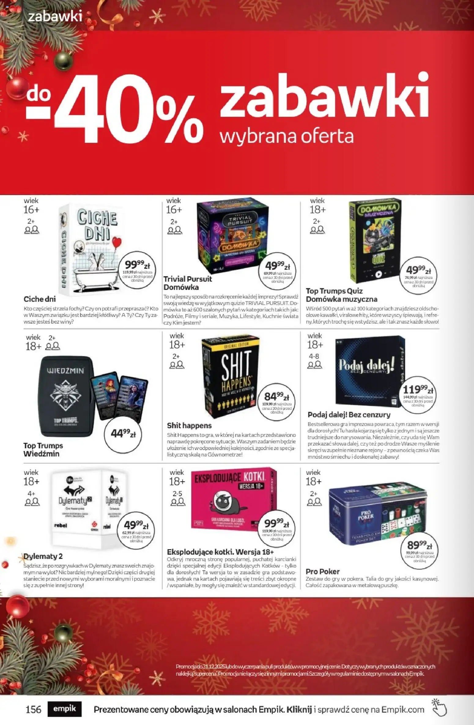 Empik Black Friday od 26.11.2025 | Strona: 156 | Produkty: Top, Gra, Gry